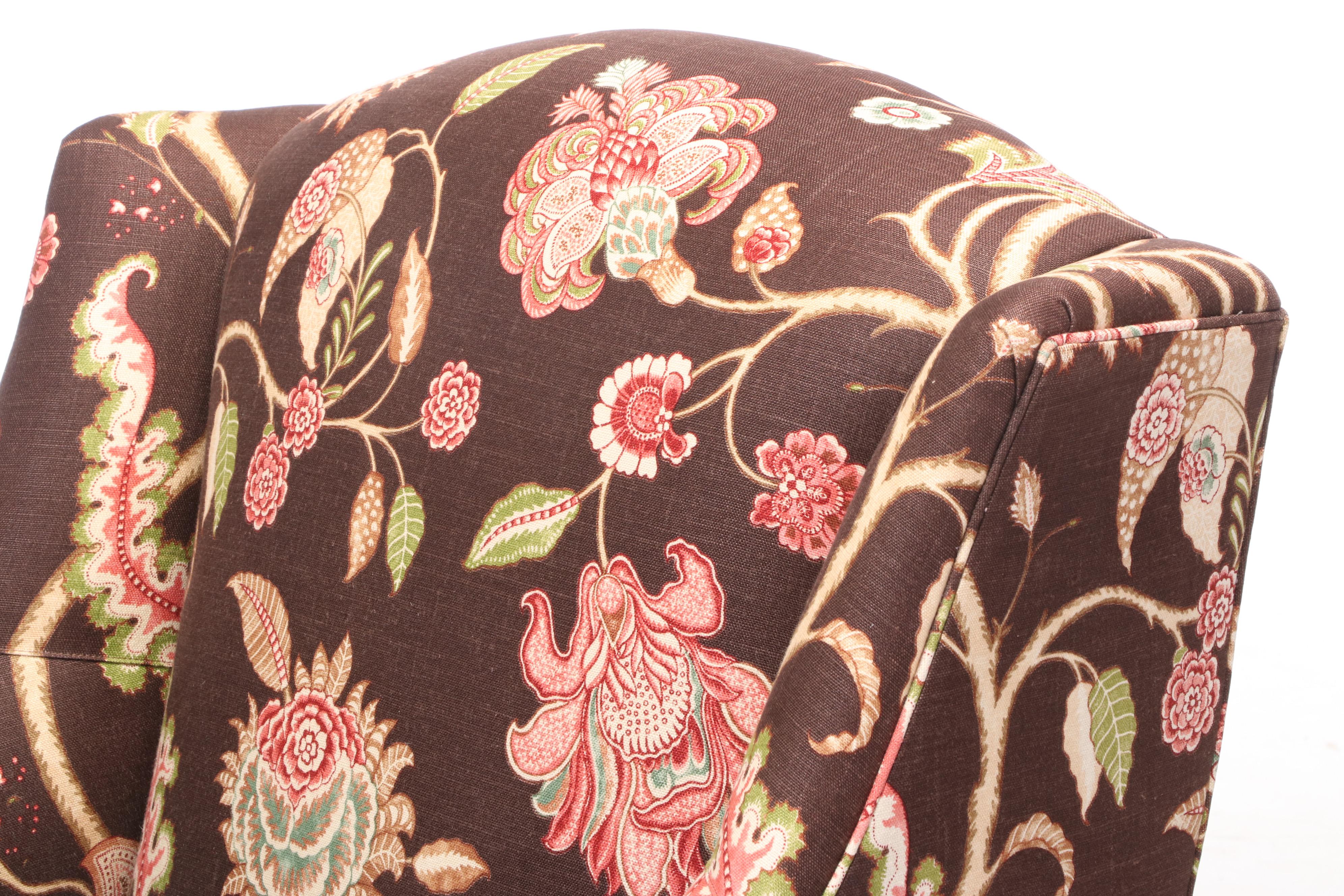 Pair of Dapha "Juliette" Upholstered Linen Armchairs