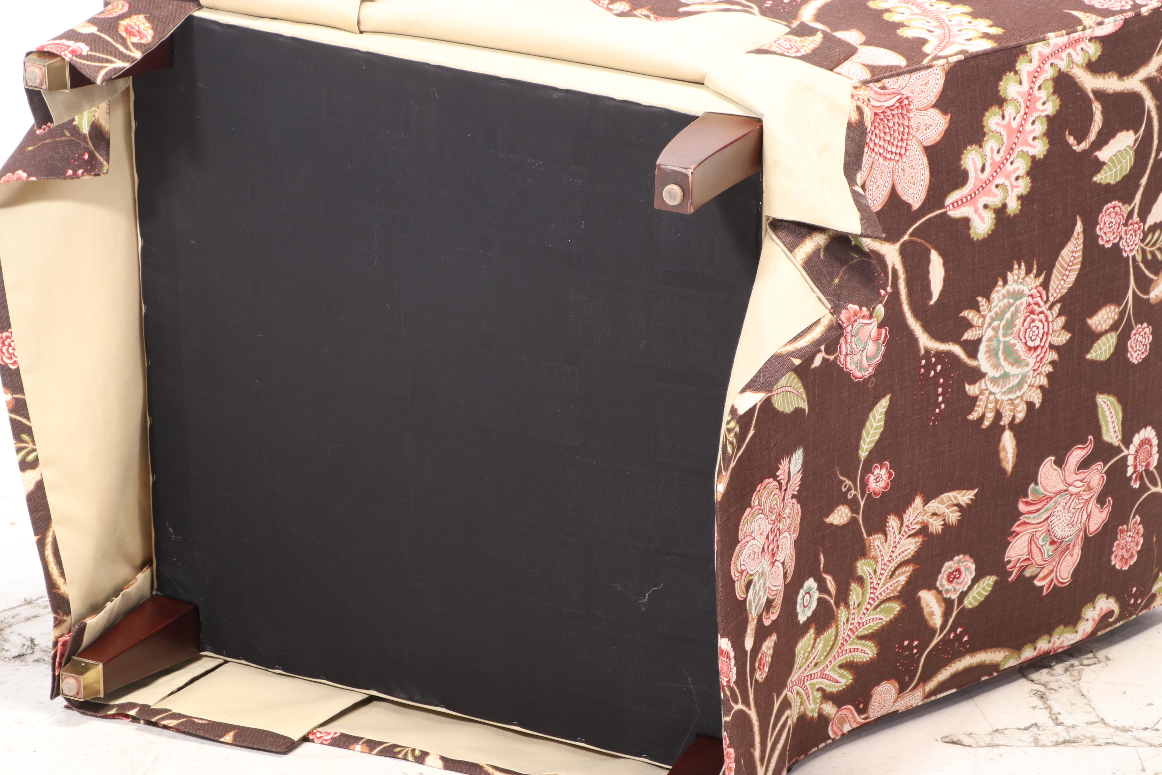 Pair of Dapha "Juliette" Upholstered Linen Armchairs