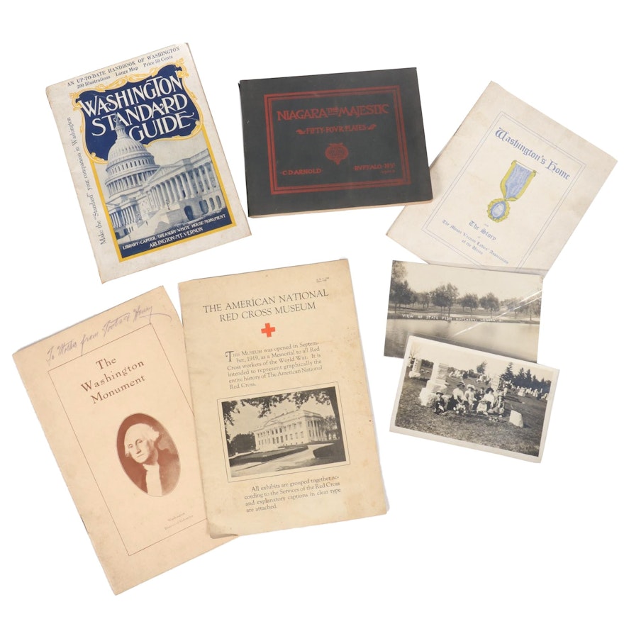 Tourist Guides with Souvenir Postcards and Pamphlets, Early 20th Century