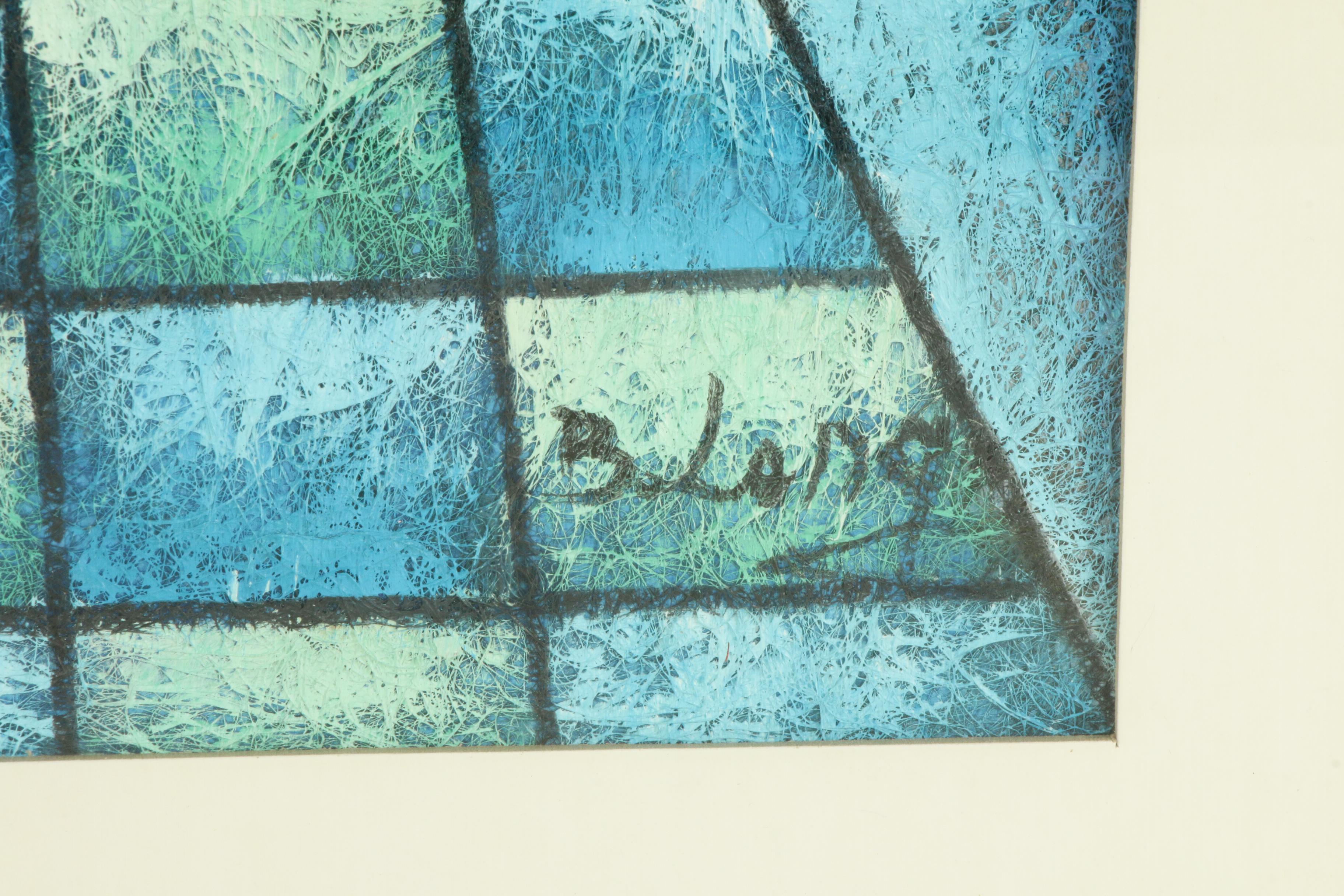 Benjamin (Benyamin) Long Modern Cubist Style Oil Painting