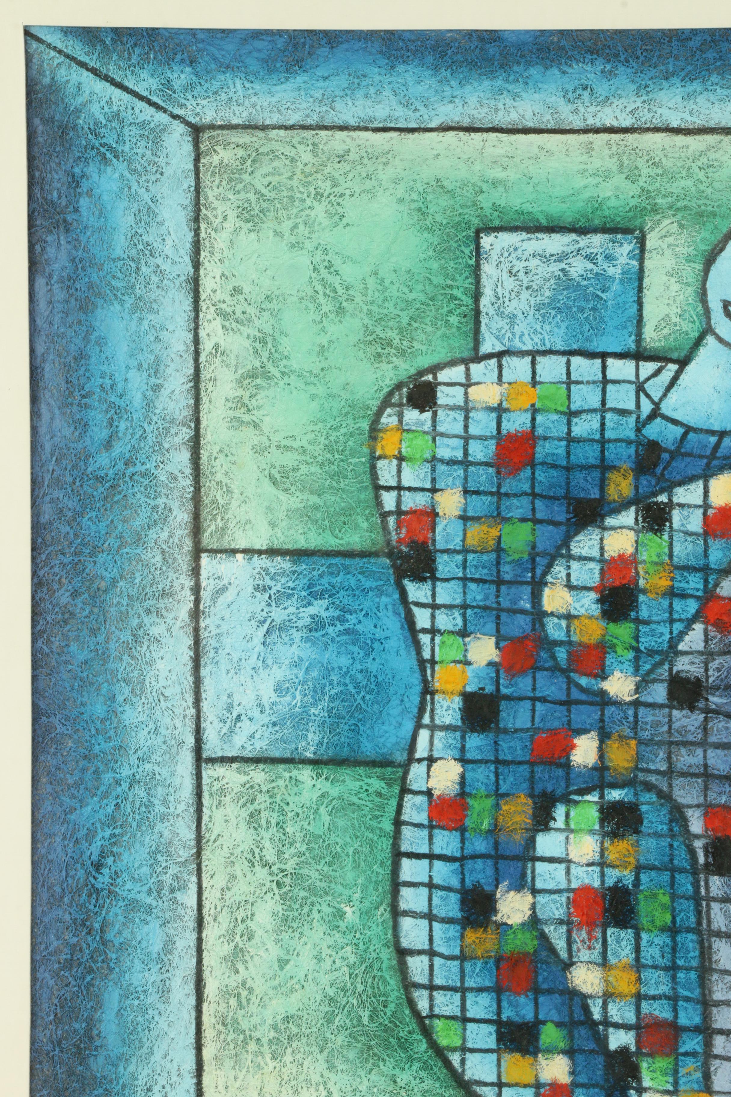 Benjamin (Benyamin) Long Modern Cubist Style Oil Painting