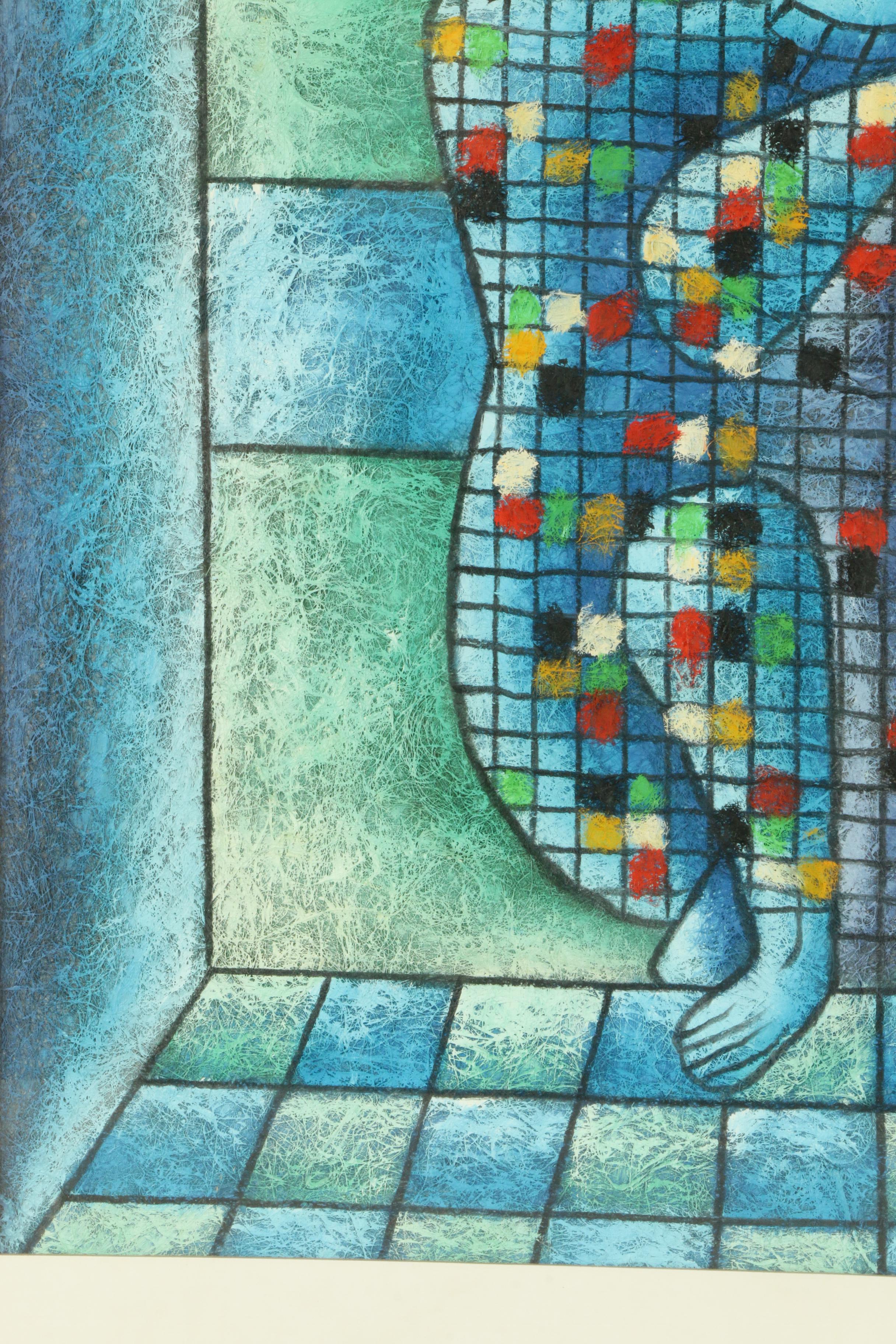 Benjamin (Benyamin) Long Modern Cubist Style Oil Painting