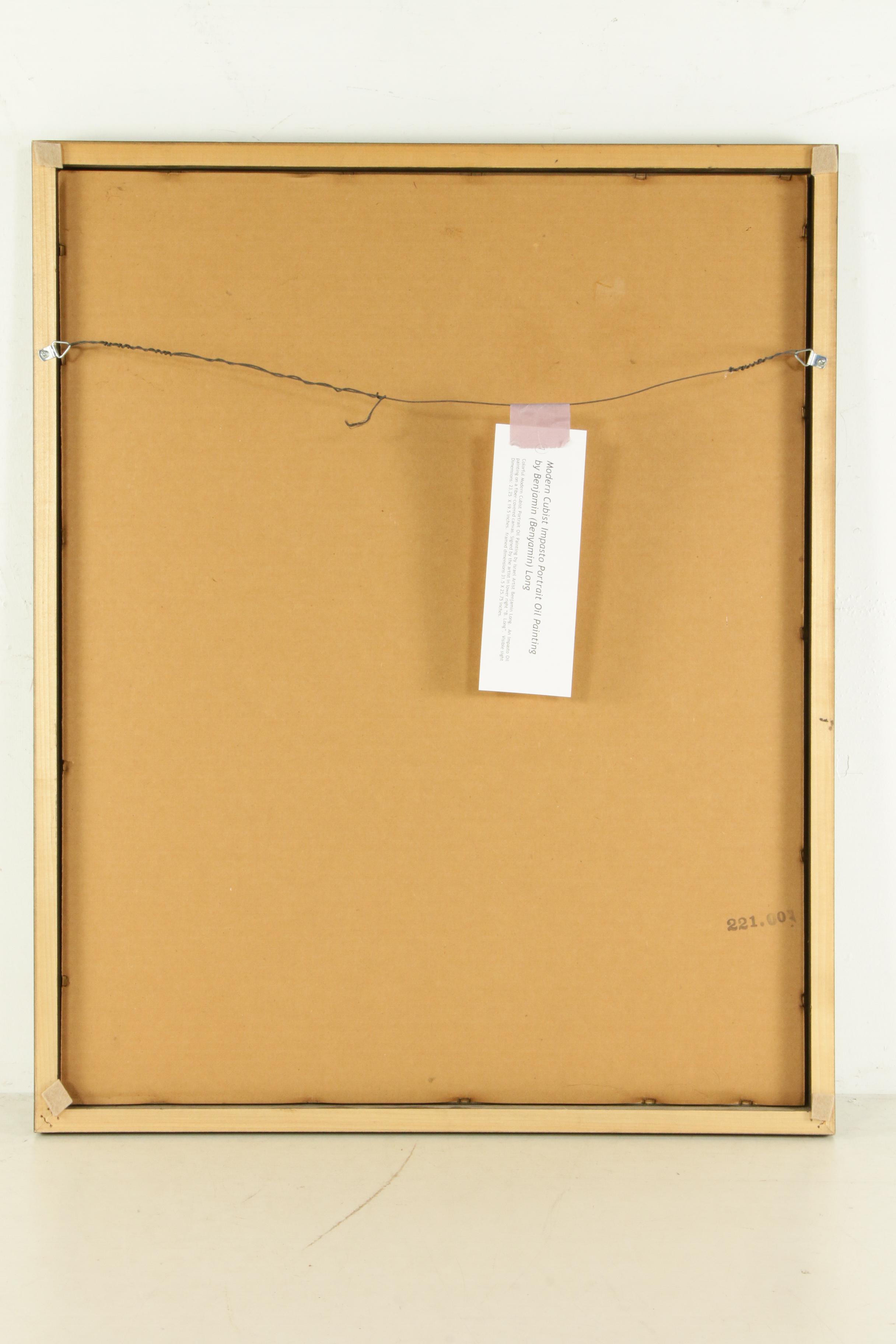 Benjamin (Benyamin) Long Modern Cubist Style Oil Painting