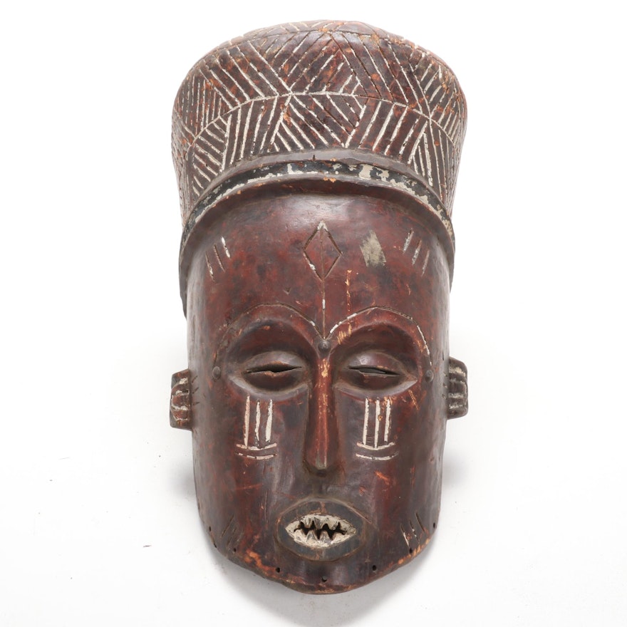 Central African Wooden Mask, Late 20th Century