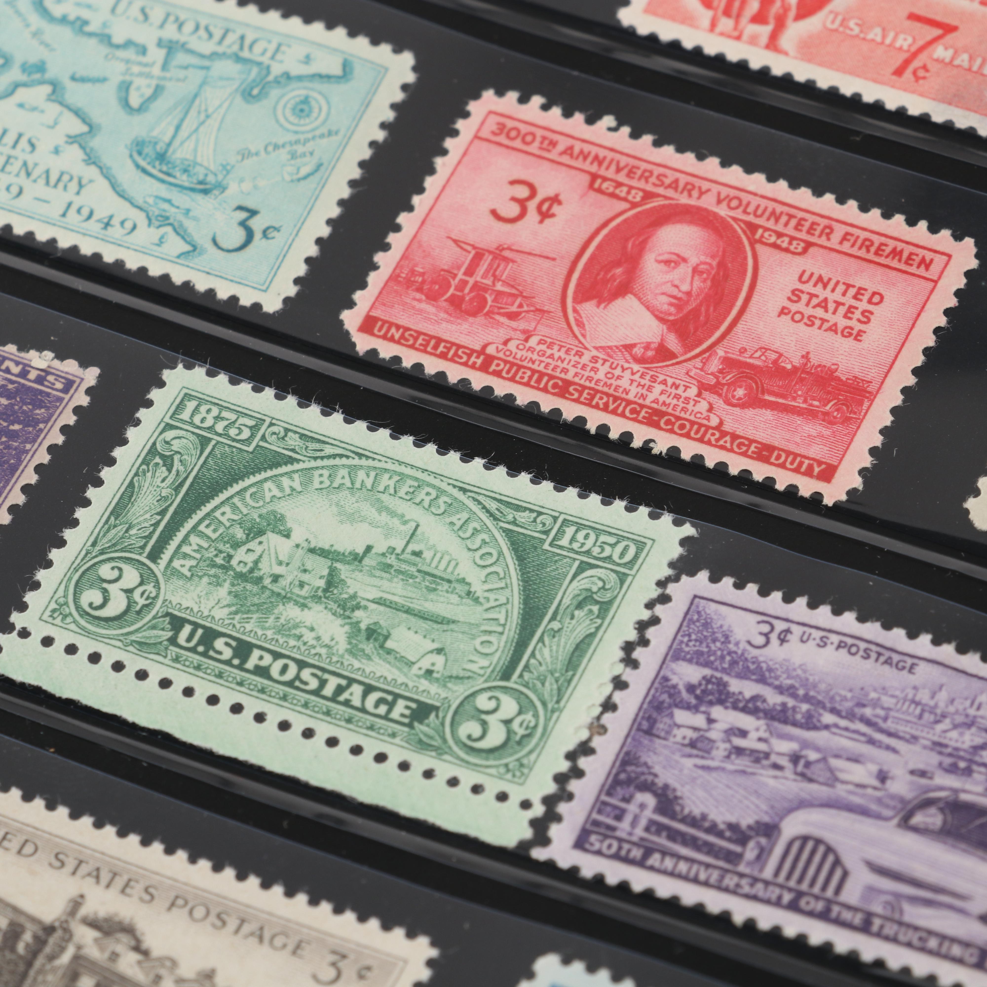 Mint and Cancelled US Stamp Collection, Mid-19th to Mid-20th Century