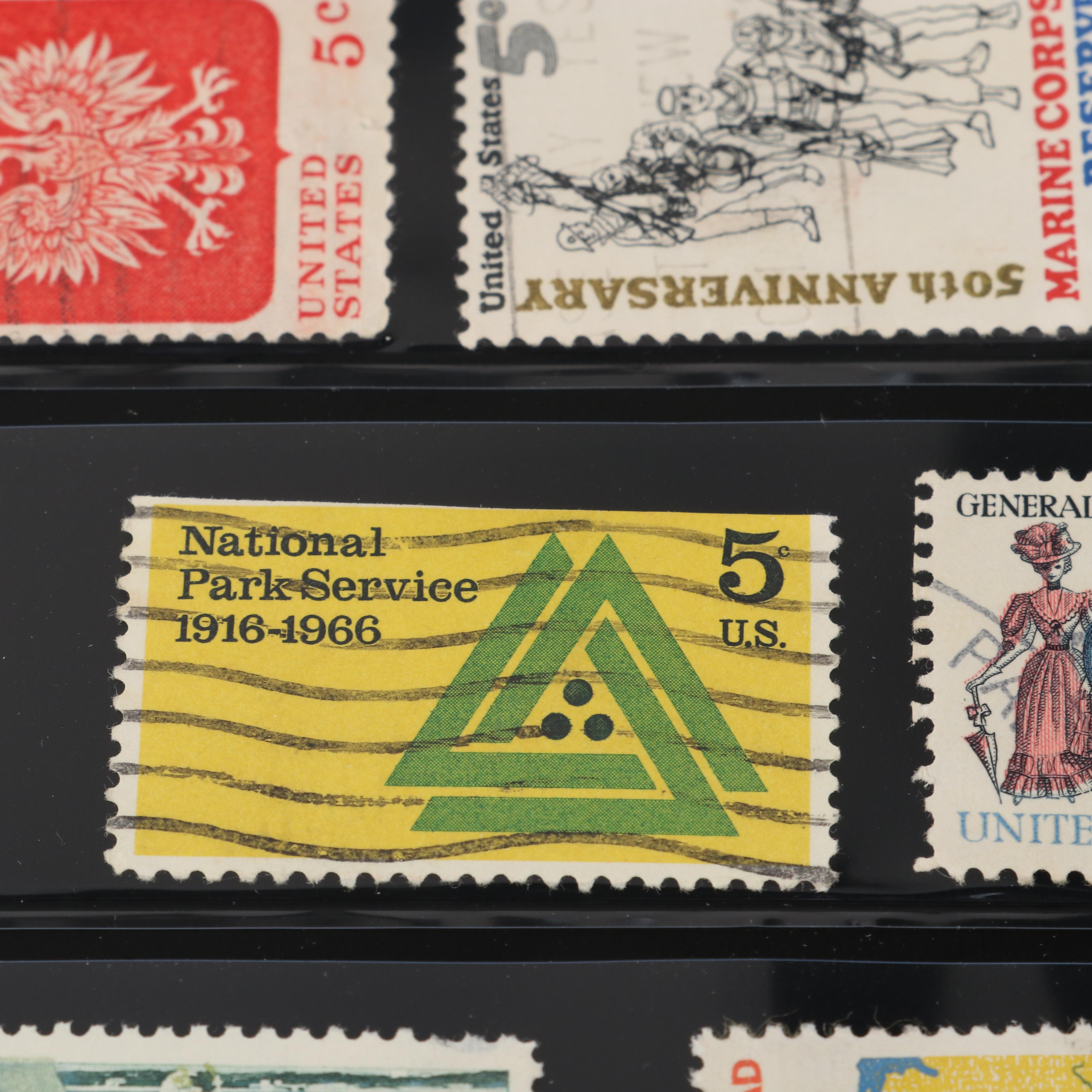 Mint and Cancelled US Stamp Collection, Mid-19th to Mid-20th Century