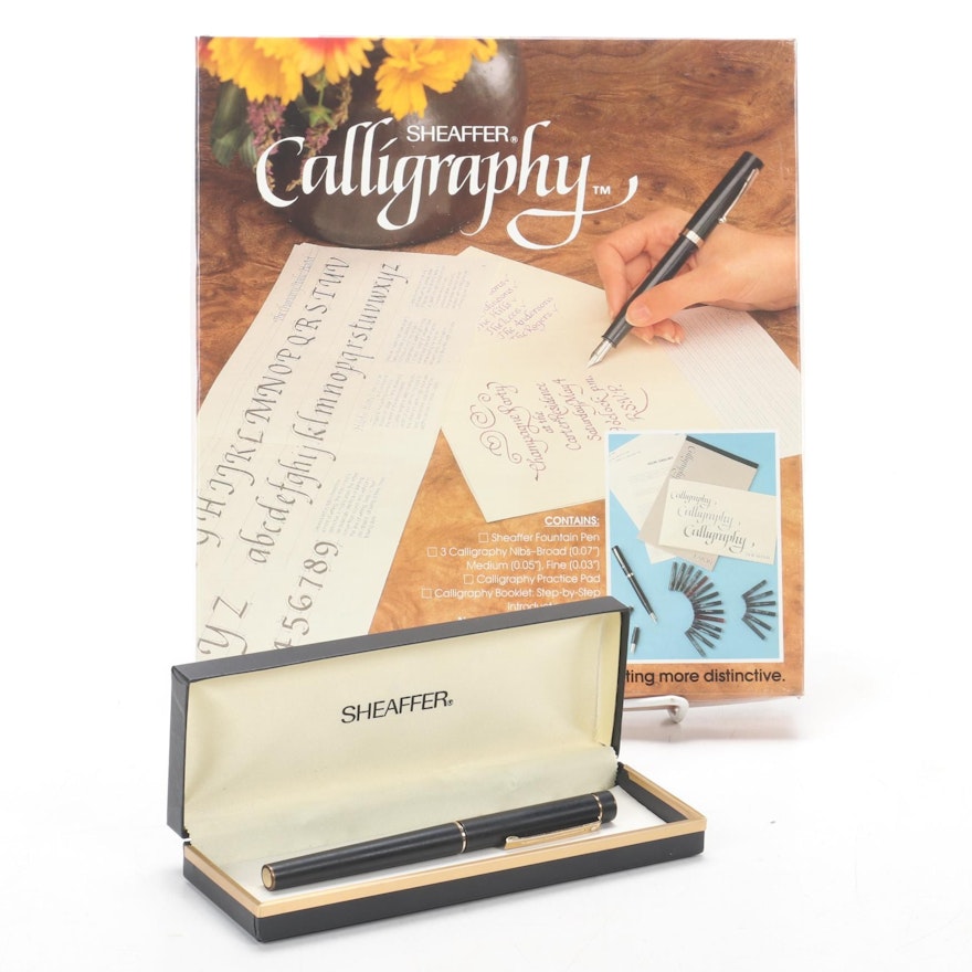 Sheaffer Calligraphy Intro Set with White Dot Fountain Pen in Original Packaging