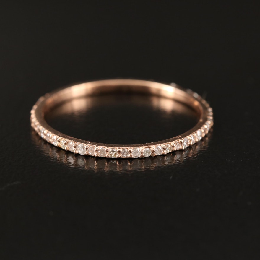 14K Rose Gold Diamond Eternity Ring