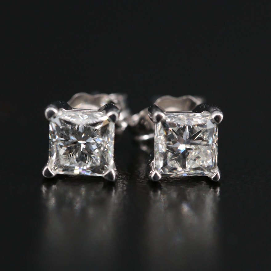 14K 1.05 CTW Diamond Stud Earrings