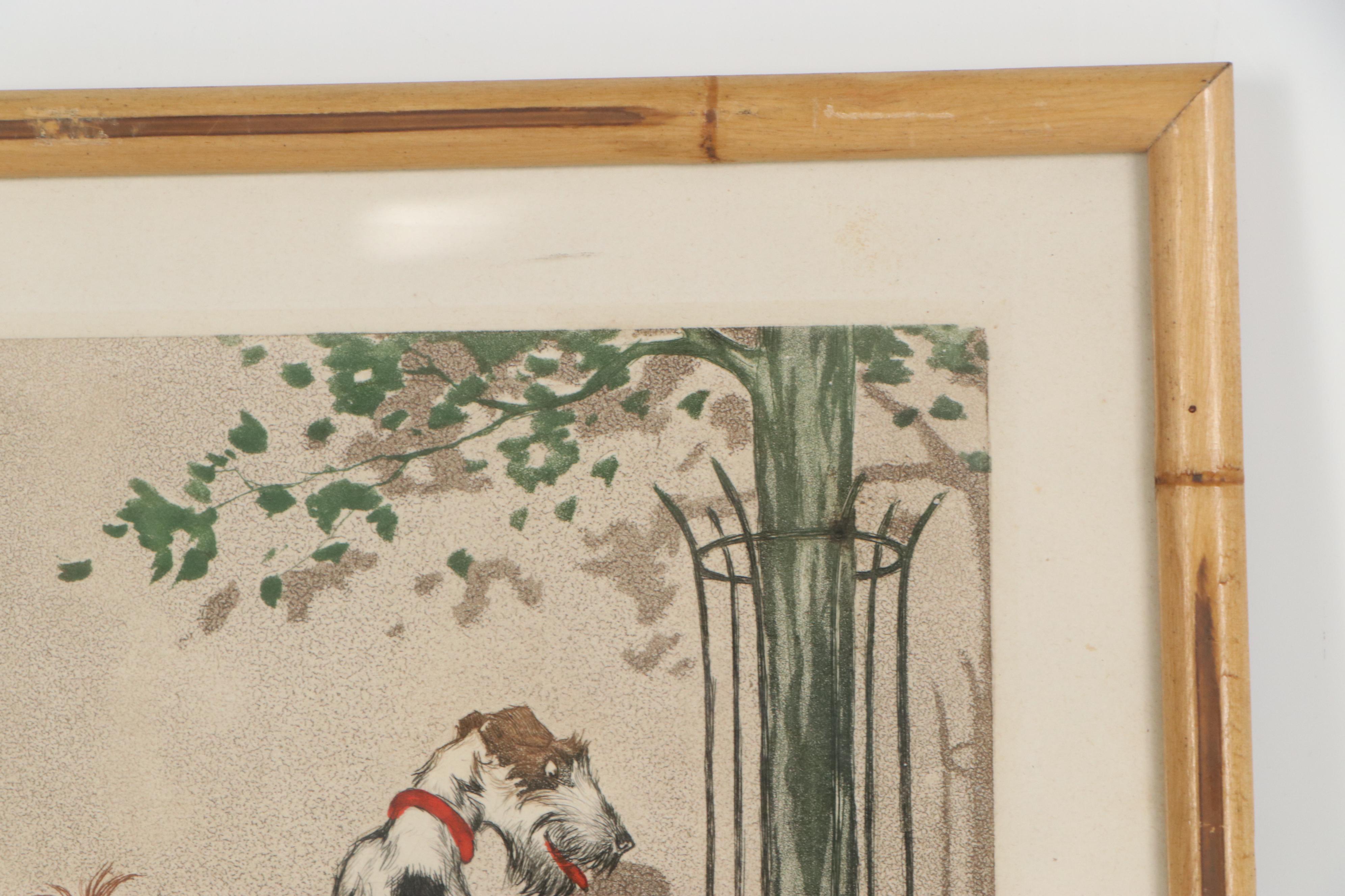 Boris O'Klein Hand-Colored Etching with Aquatint "Comme nos Maîtres"