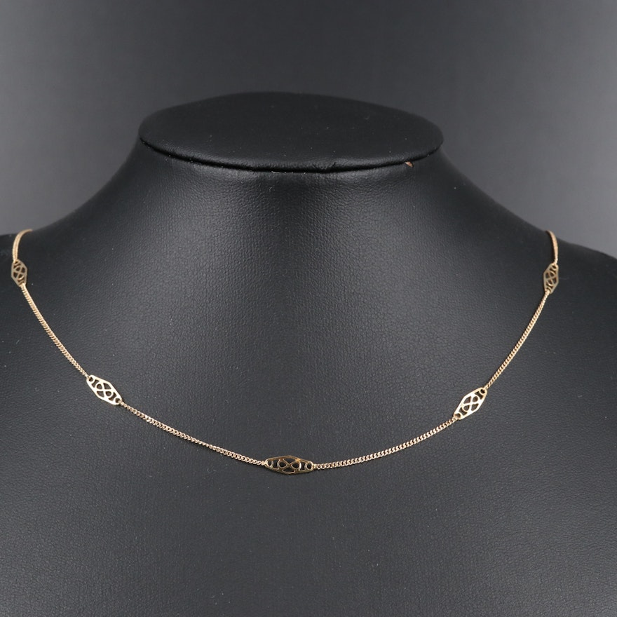 14K Fancy Chain Necklace