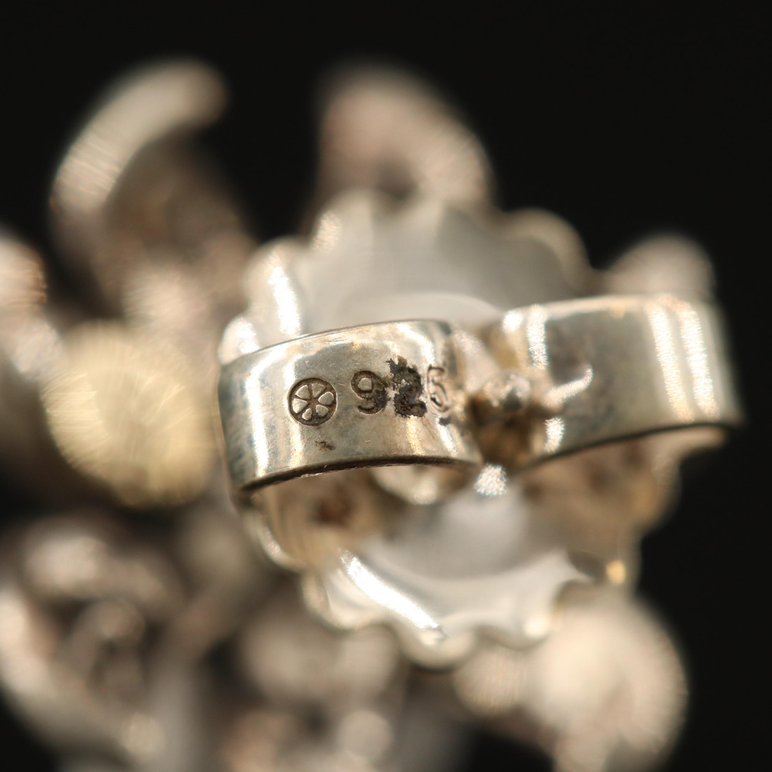 John Hardy 18K and Sterling Silver "Dot" Ayu Jasmine Flower Earrings