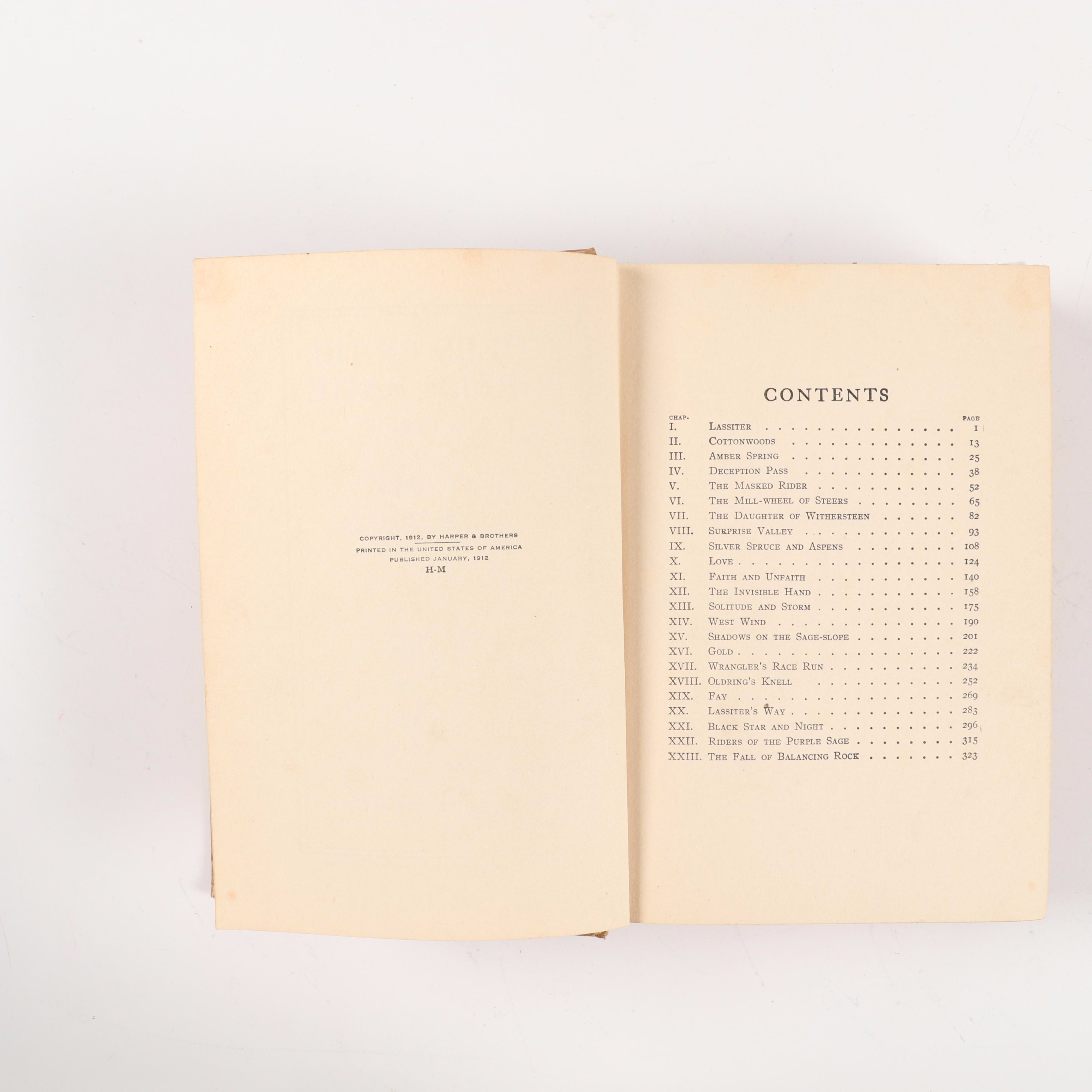 First Edition "The Call of the Canyon" and More Zane Grey Novels