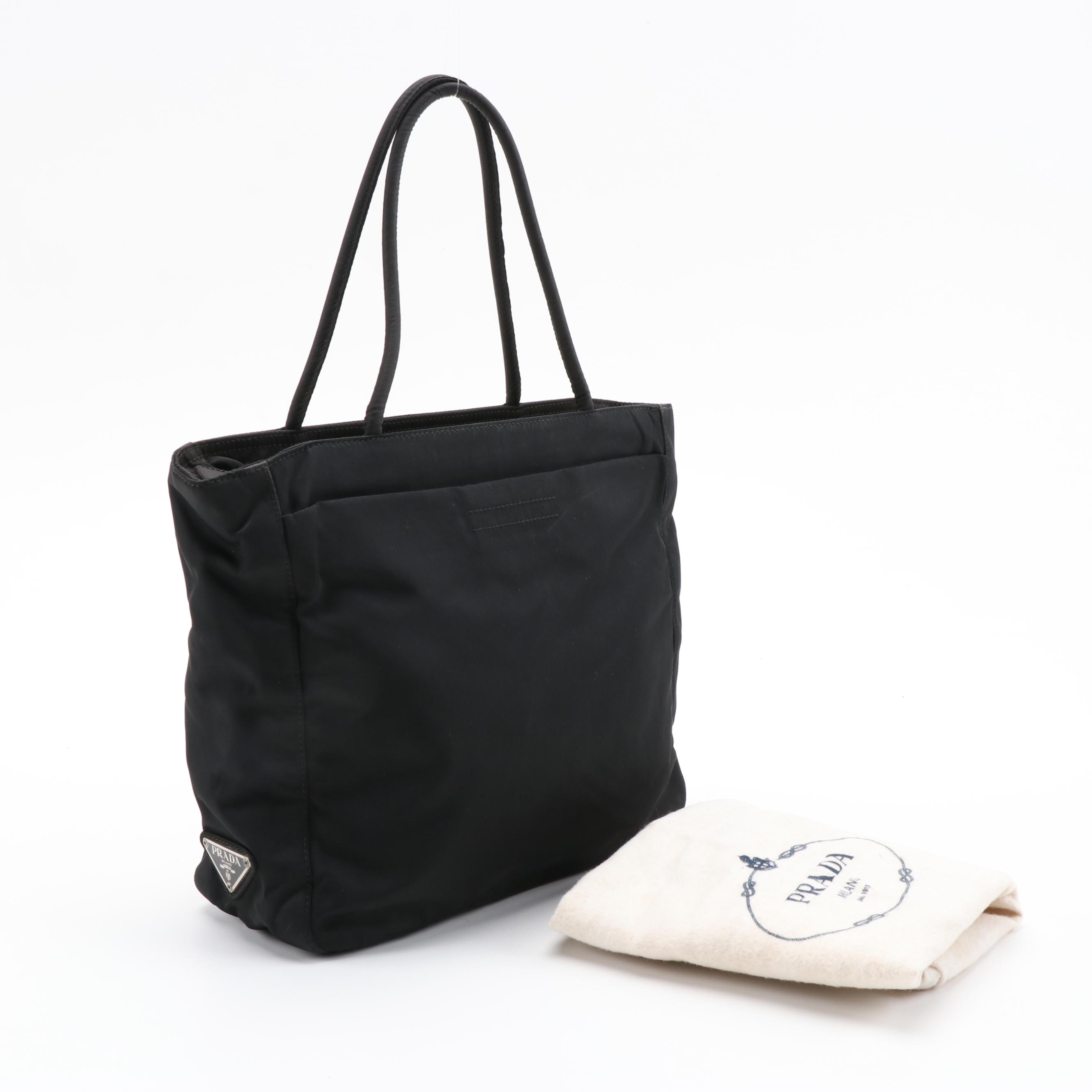 Prada Black Tessuto Nylon Mini Shopper Tote Bag