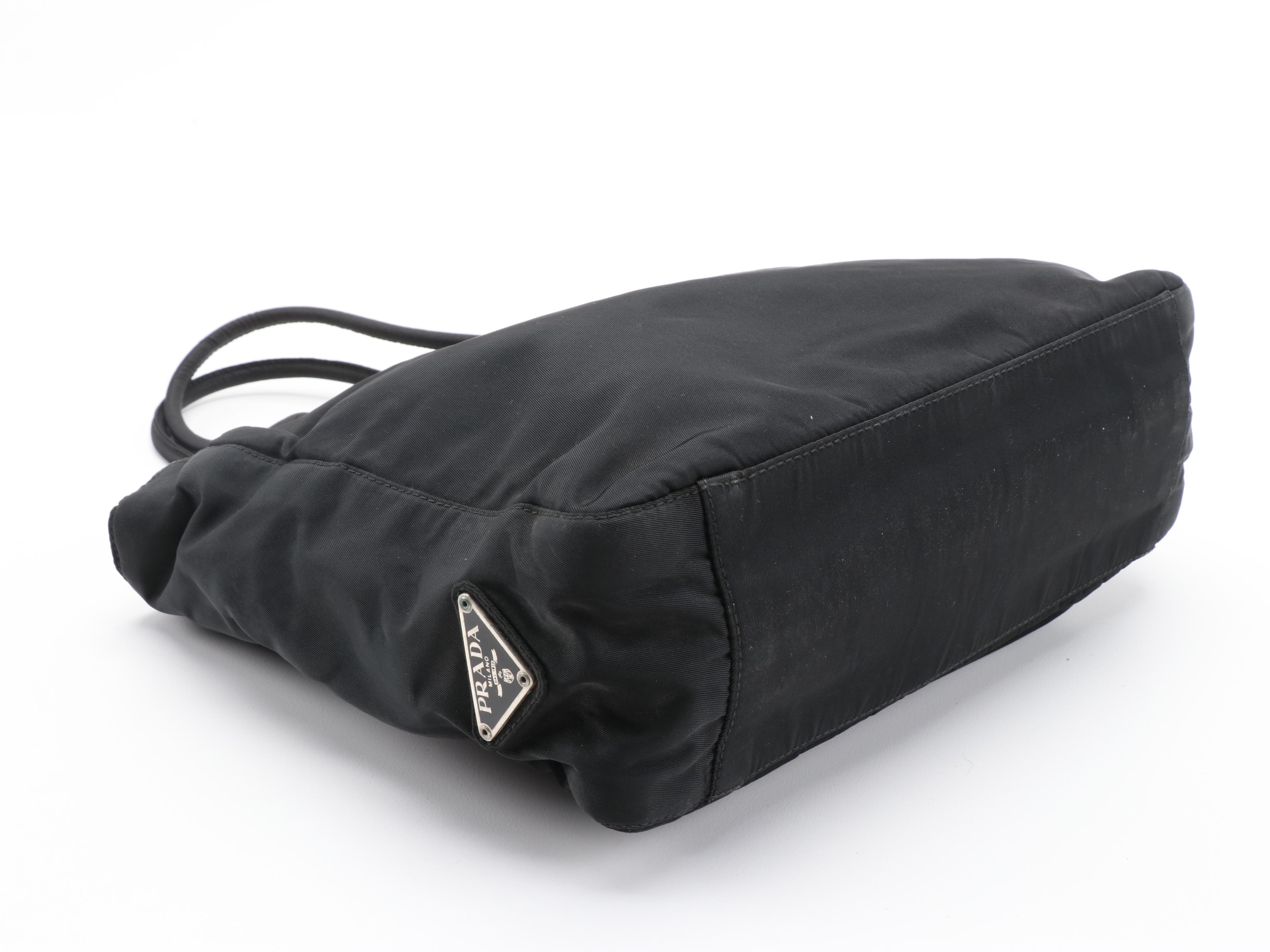 Prada Black Tessuto Nylon Mini Shopper Tote Bag