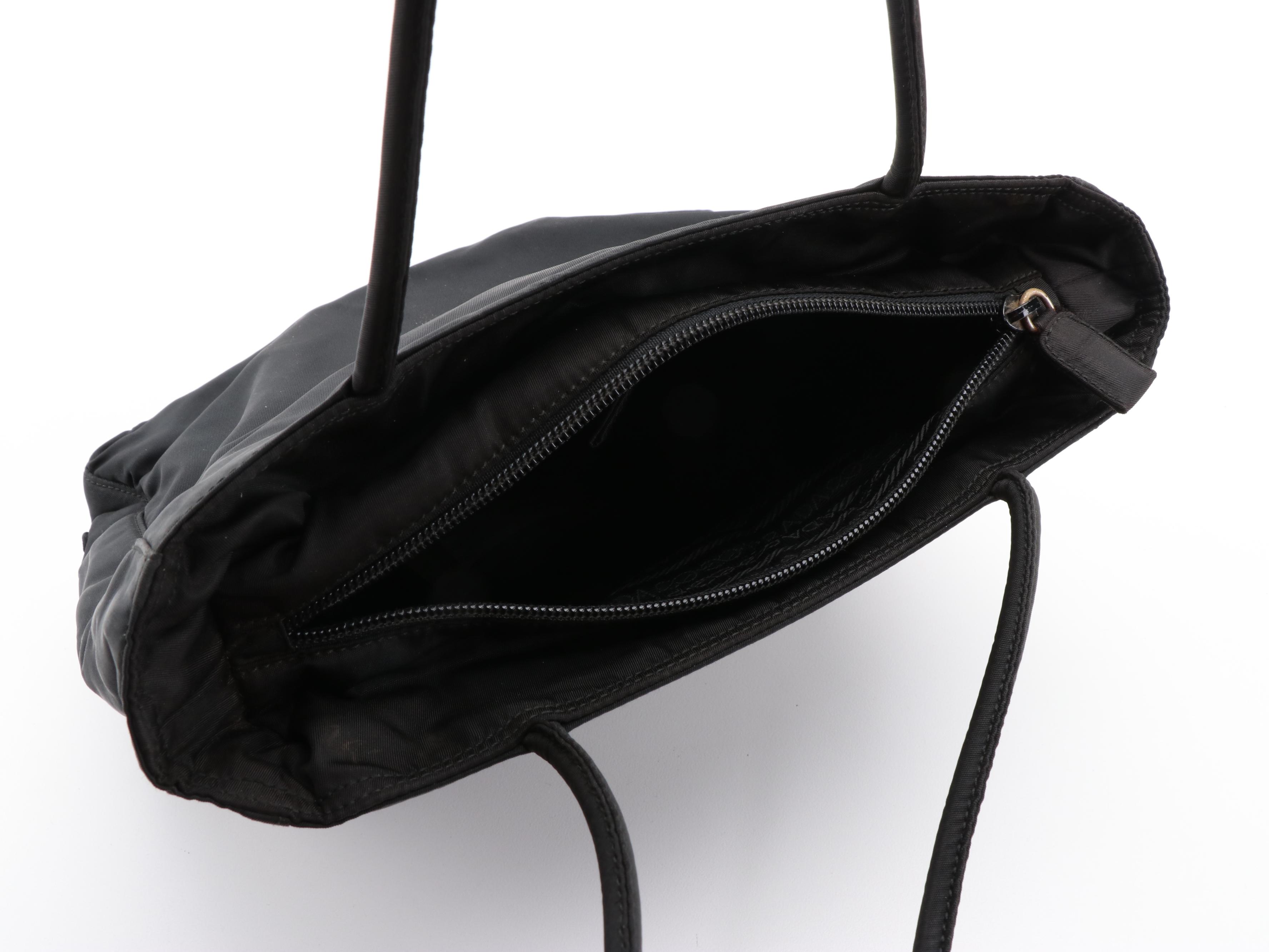 Prada Black Tessuto Nylon Mini Shopper Tote Bag