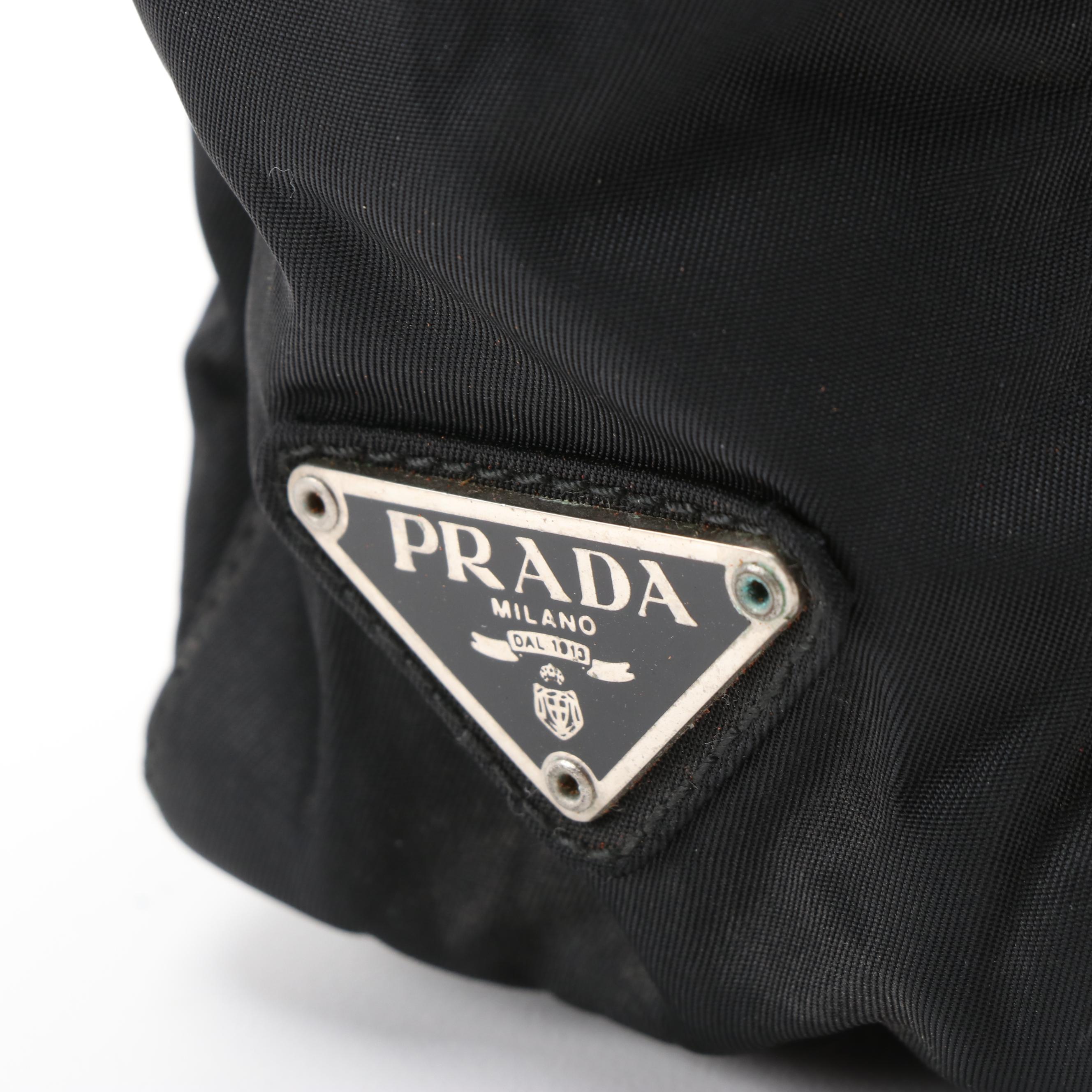 Prada Black Tessuto Nylon Mini Shopper Tote Bag