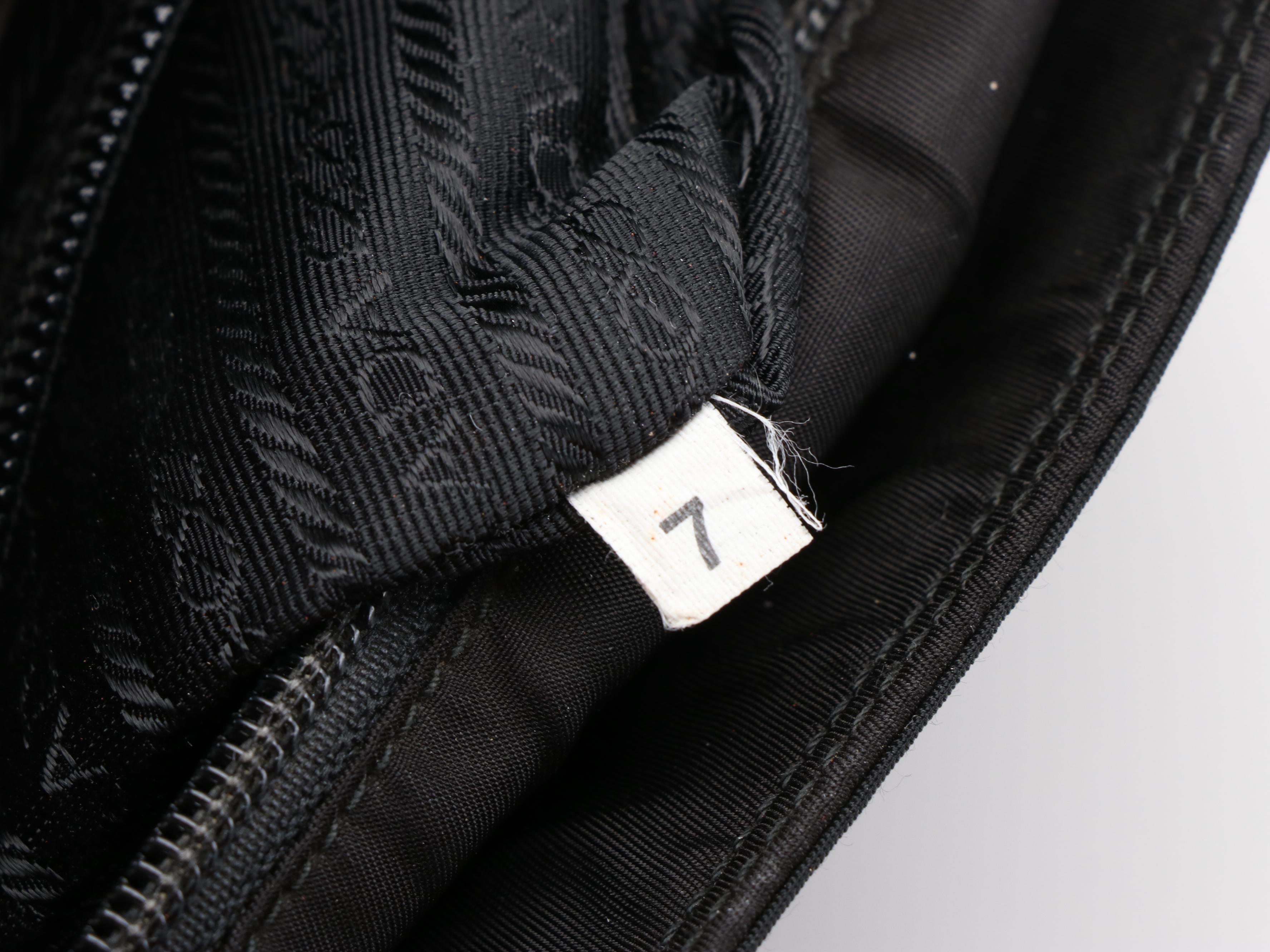 Prada Black Tessuto Nylon Mini Shopper Tote Bag