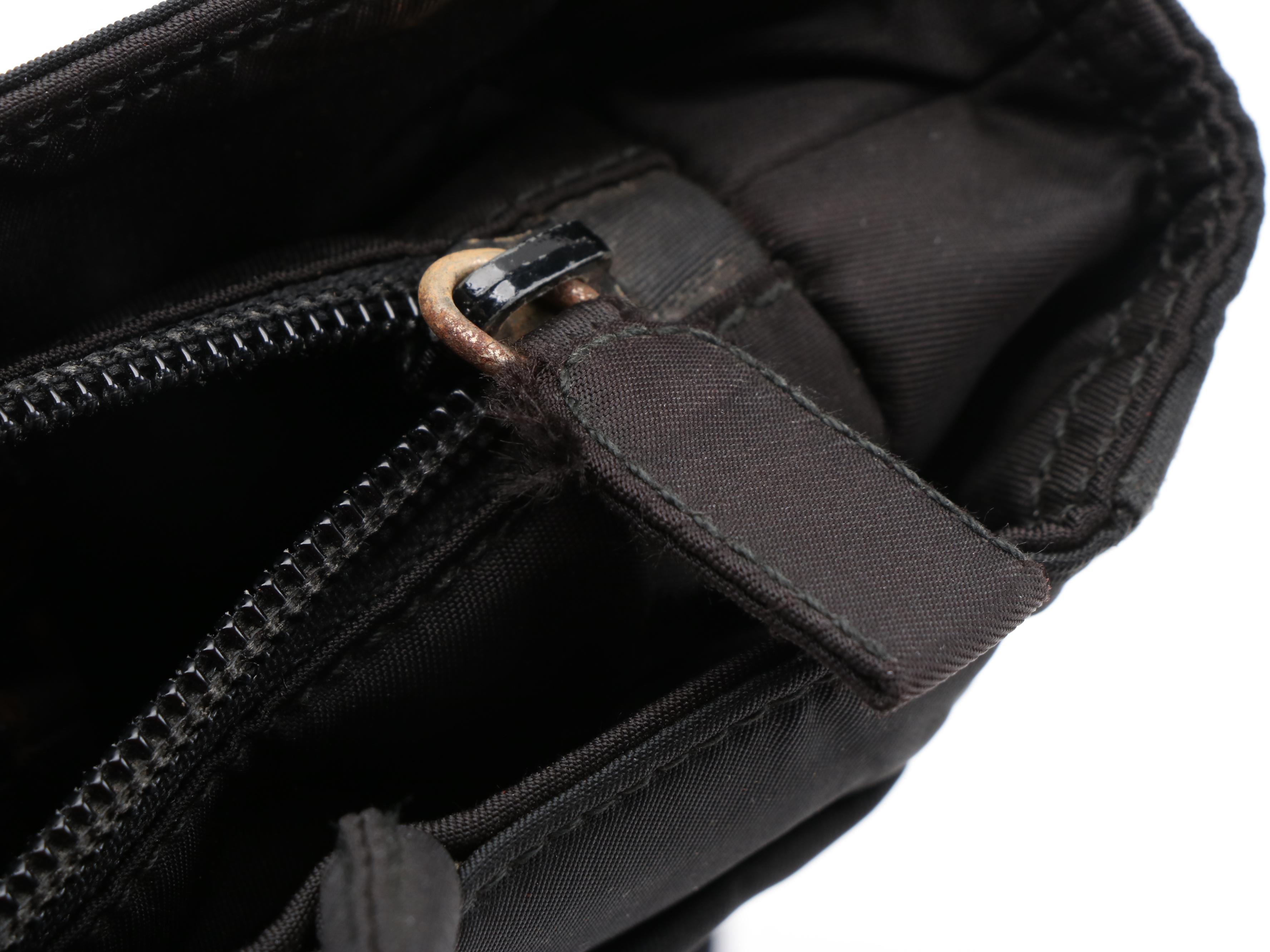 Prada Black Tessuto Nylon Mini Shopper Tote Bag