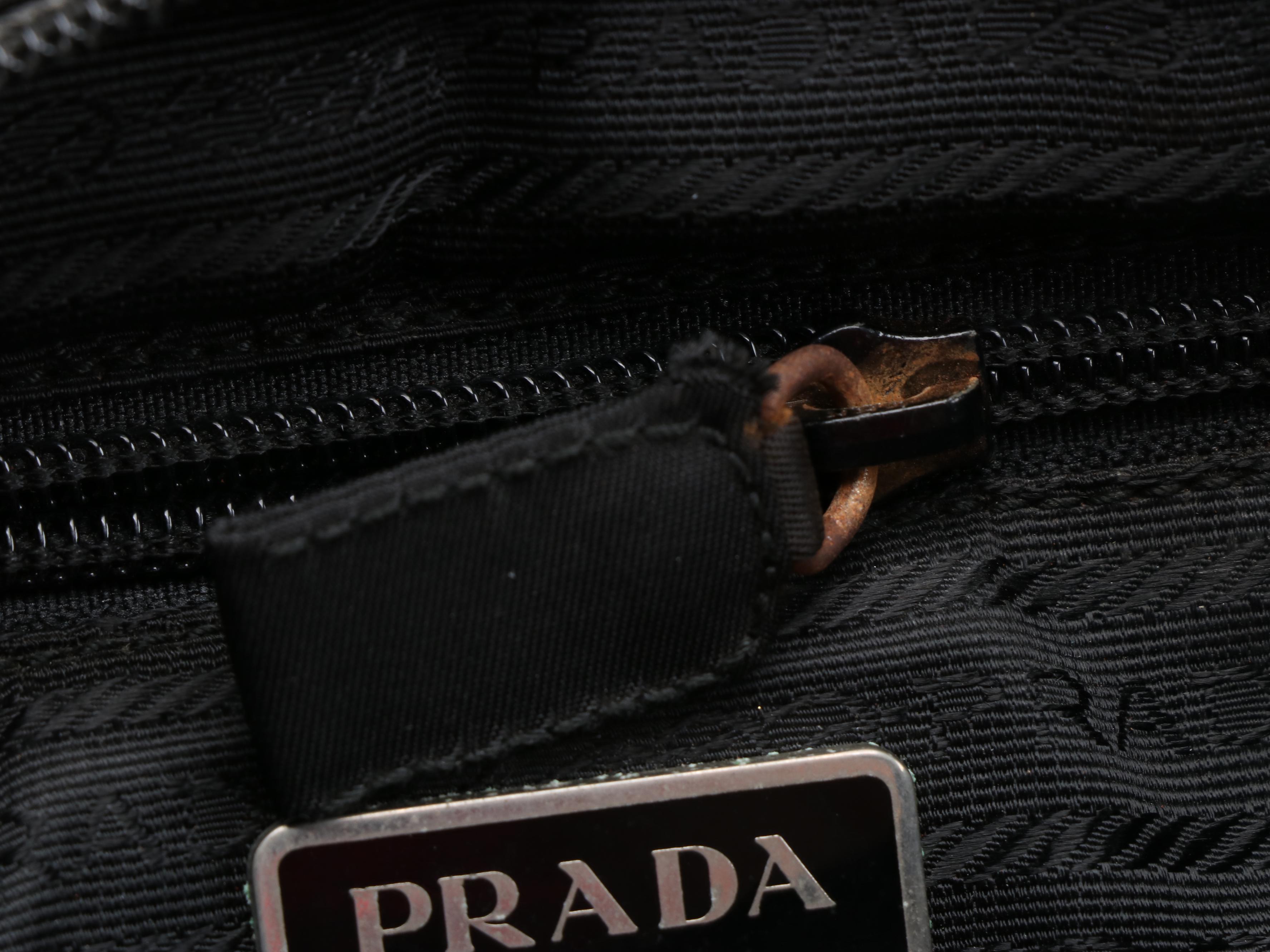 Prada Black Tessuto Nylon Mini Shopper Tote Bag