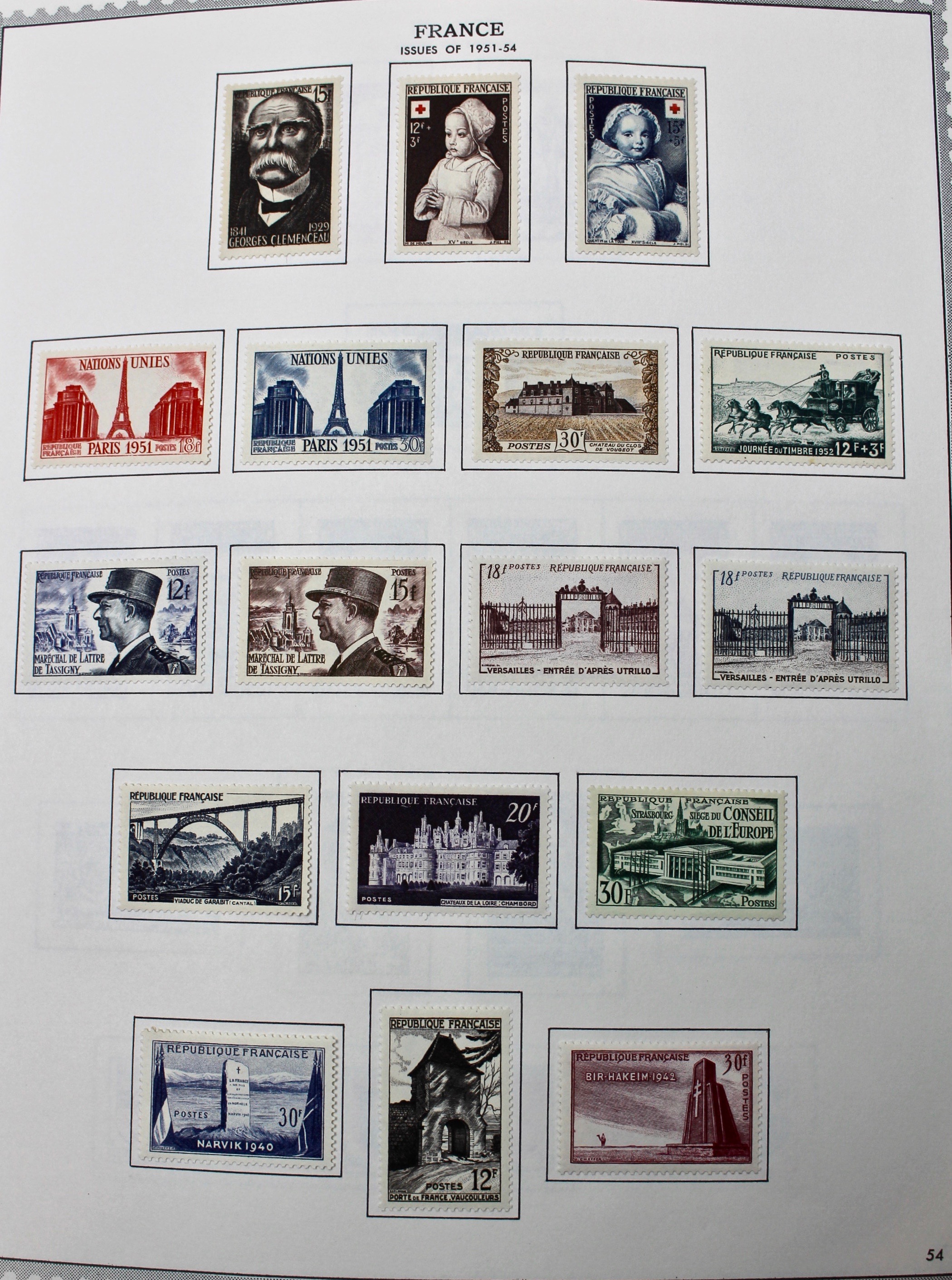 Mint Condition France Postage Stamp Collection, 1950–2001
