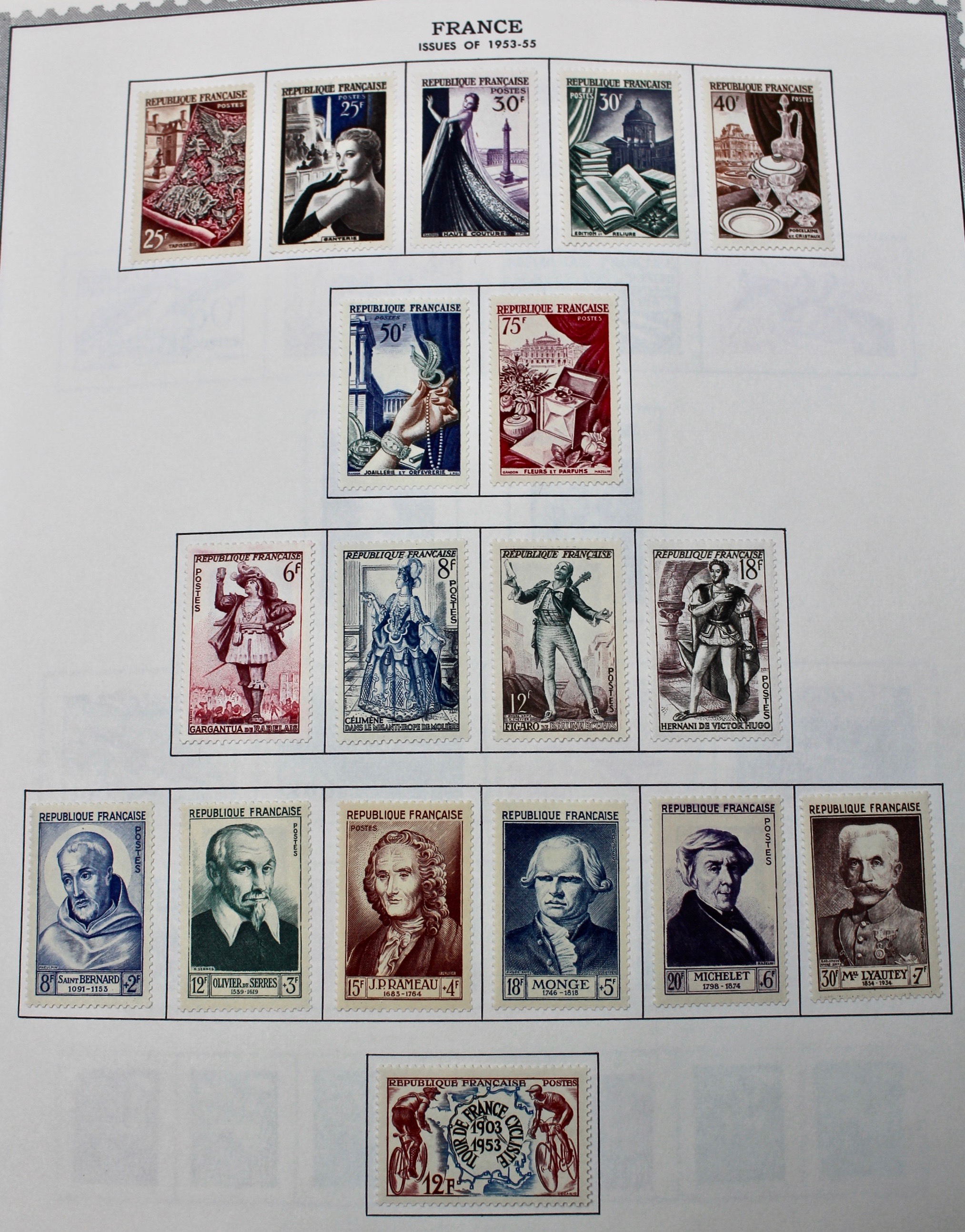 Mint Condition France Postage Stamp Collection, 1950–2001