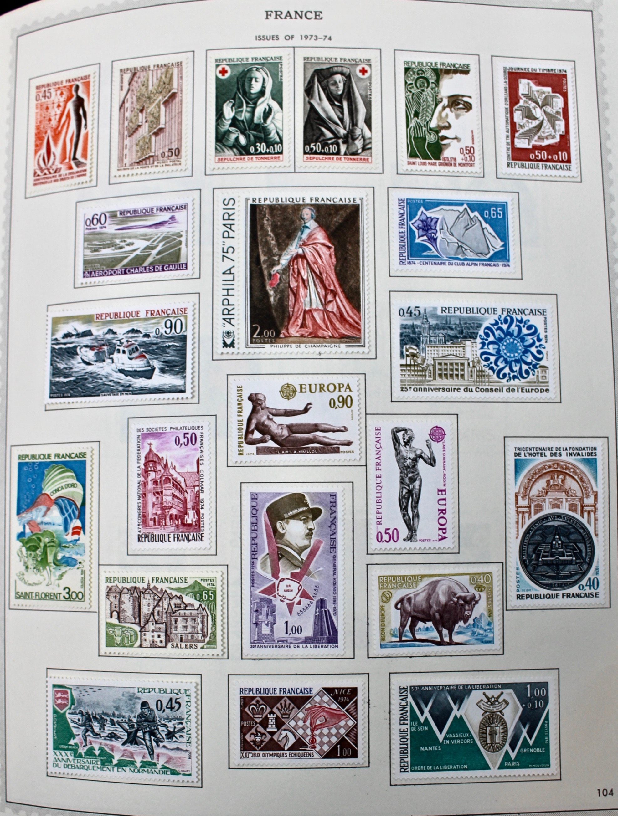 Mint Condition France Postage Stamp Collection, 1950–2001