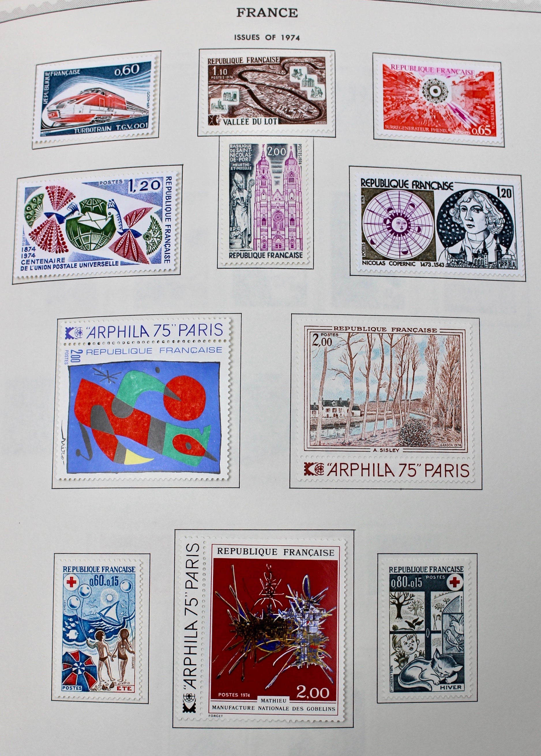 Mint Condition France Postage Stamp Collection, 1950–2001