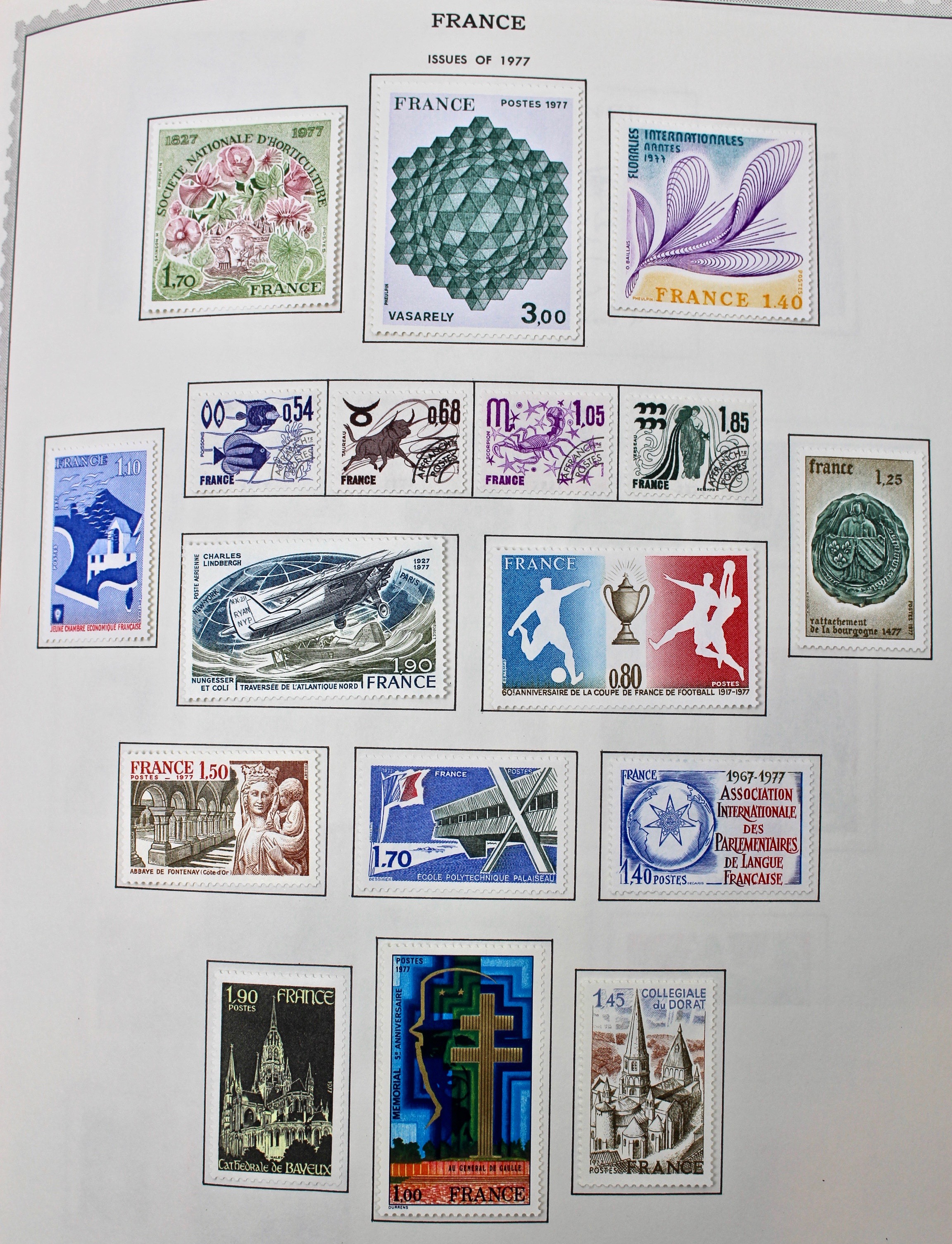 Mint Condition France Postage Stamp Collection, 1950–2001