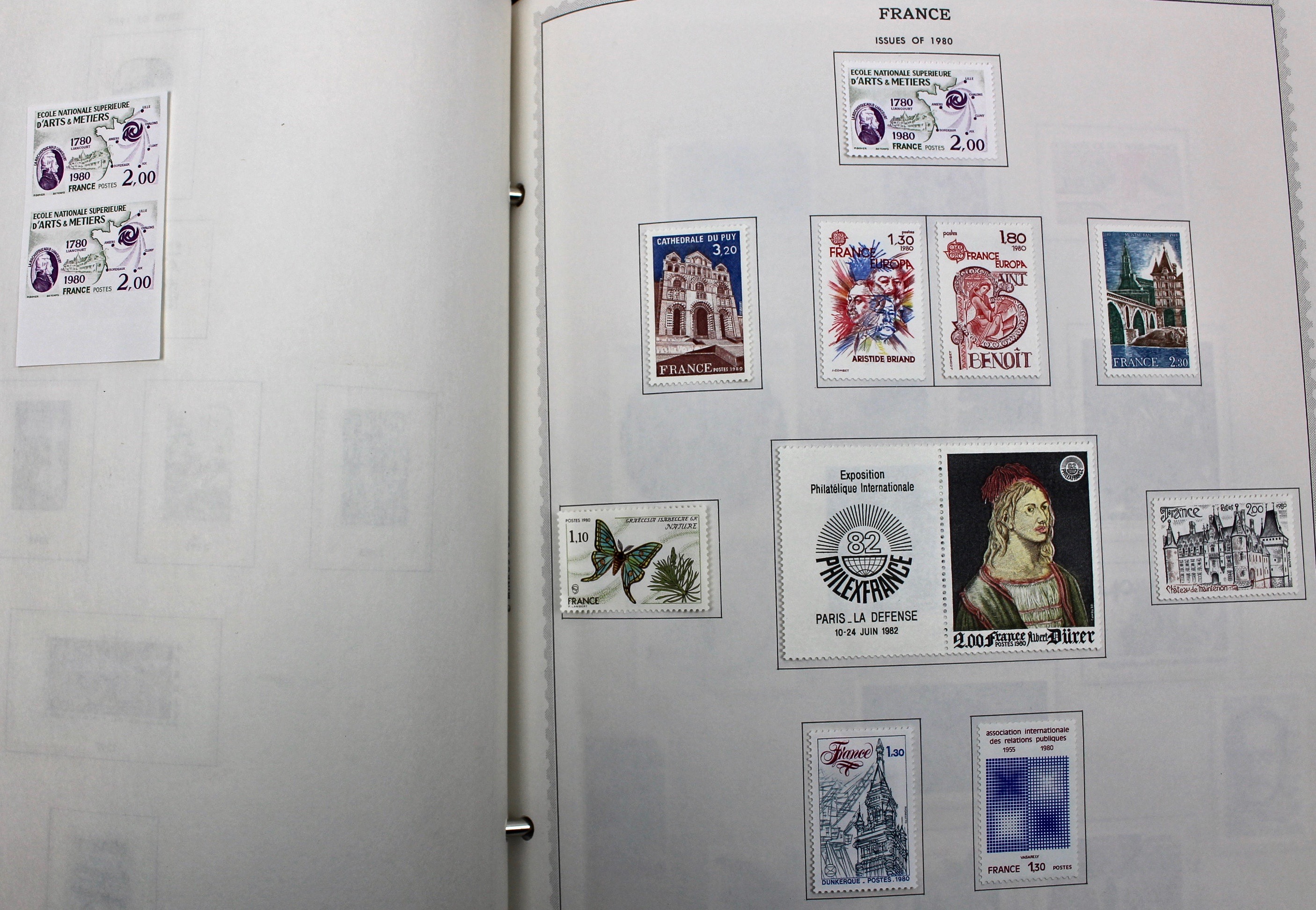 Mint Condition France Postage Stamp Collection, 1950–2001