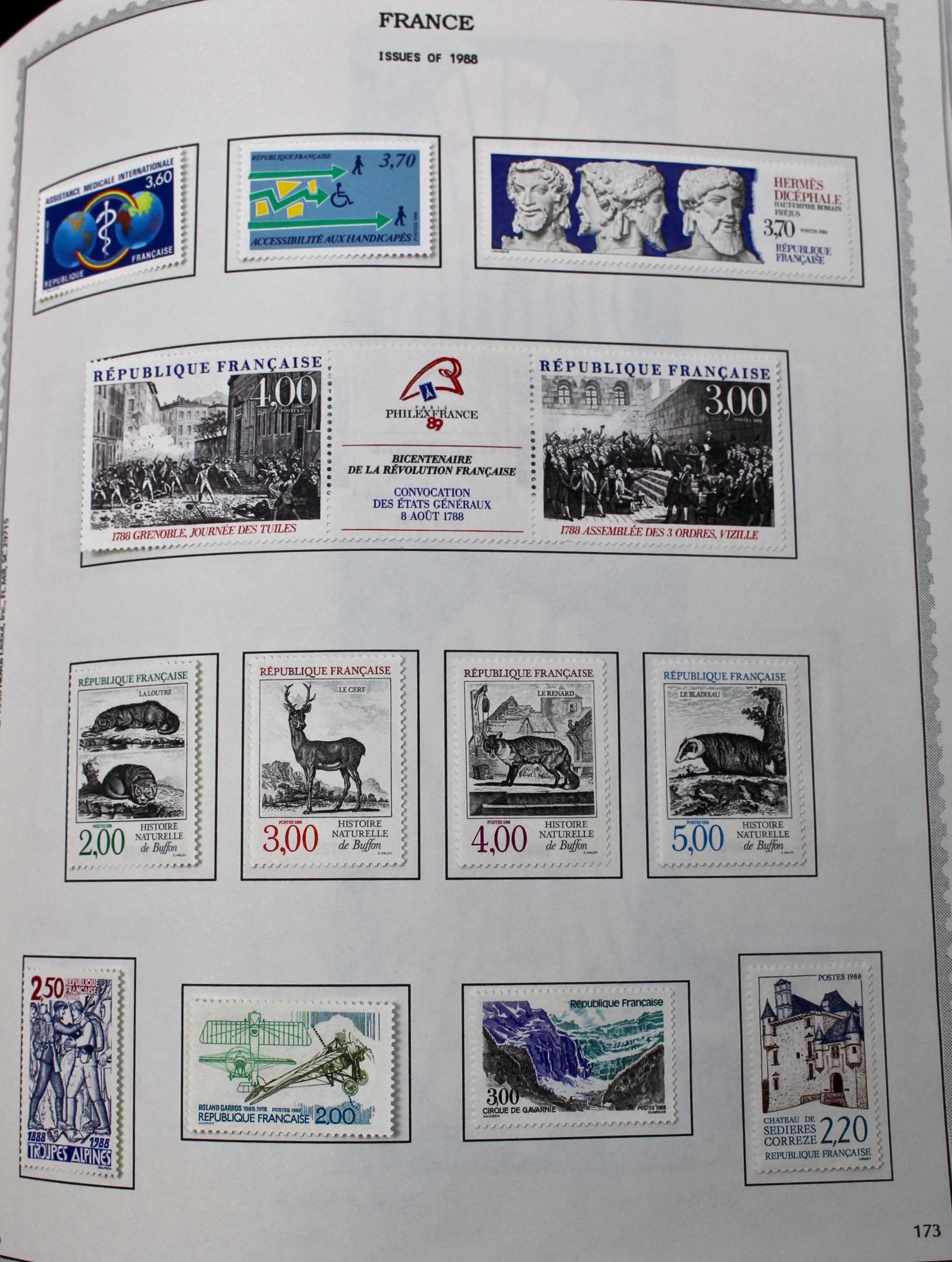 Mint Condition France Postage Stamp Collection, 1950–2001