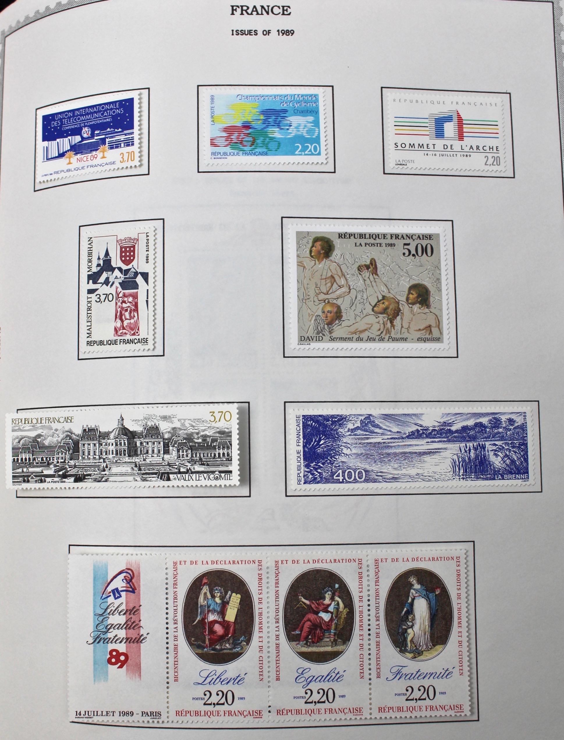 Mint Condition France Postage Stamp Collection, 1950–2001