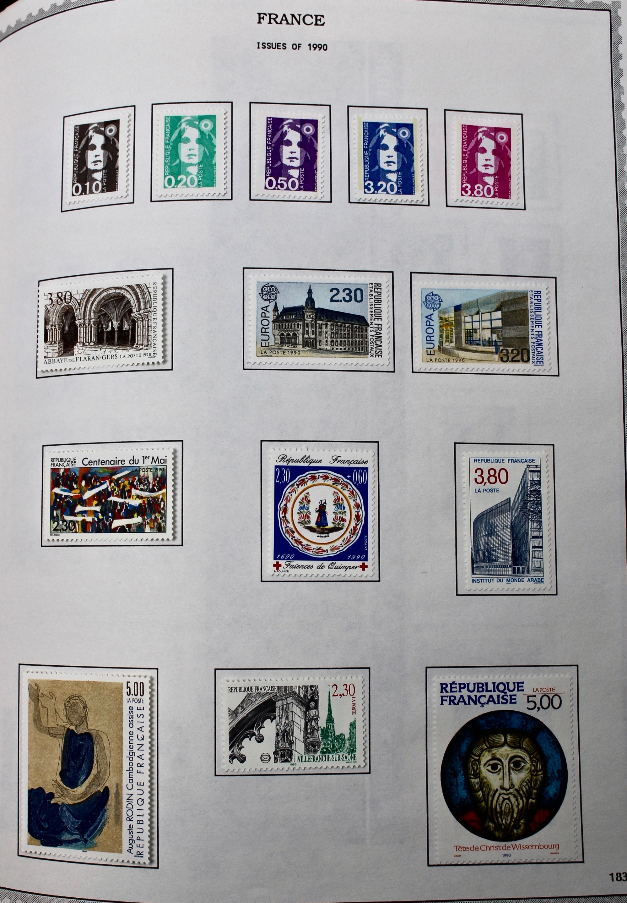 Mint Condition France Postage Stamp Collection, 1950–2001