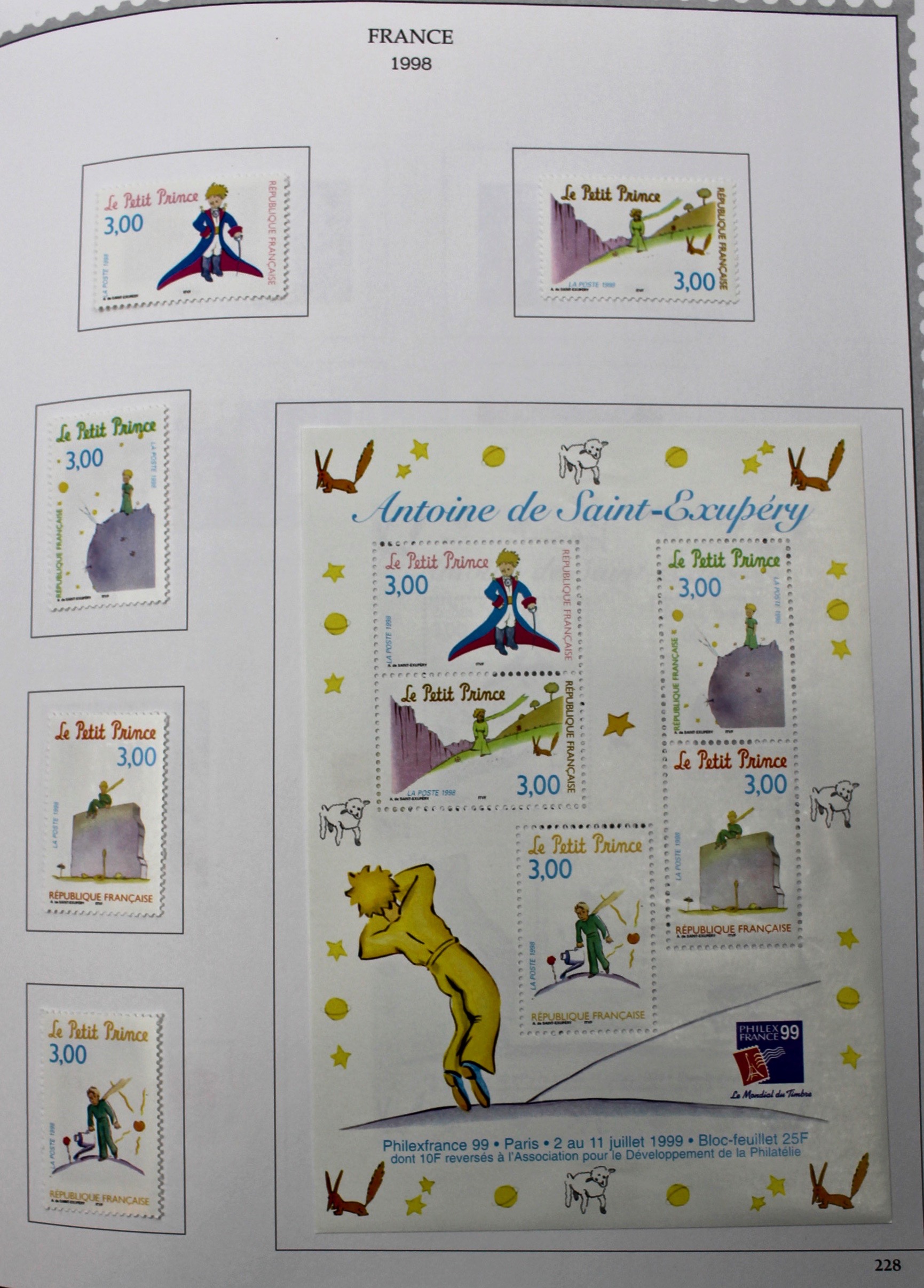 Mint Condition France Postage Stamp Collection, 1950–2001