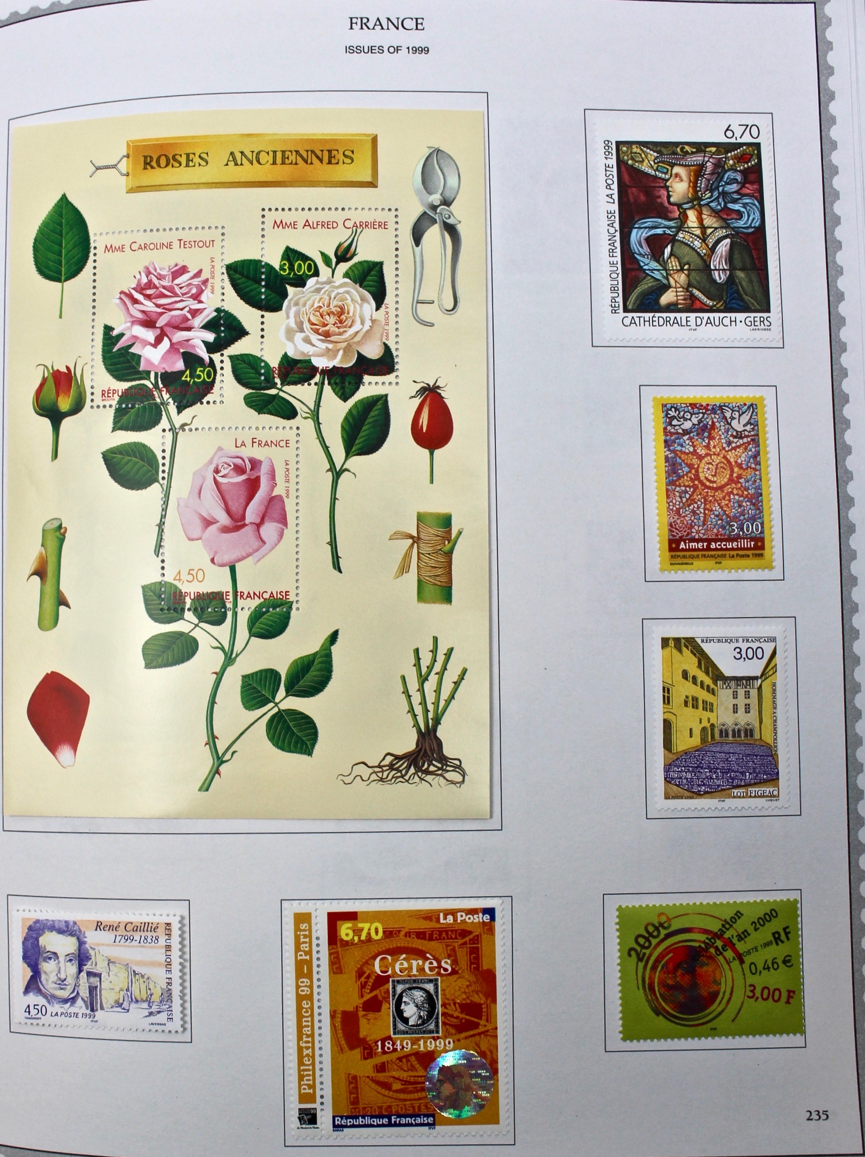Mint Condition France Postage Stamp Collection, 1950–2001