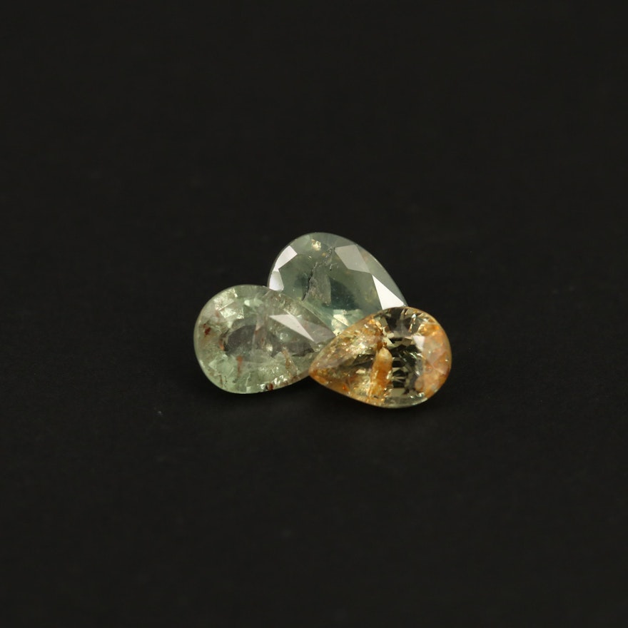 Loose 1.72 CTW Pear Faceted Alexandrites