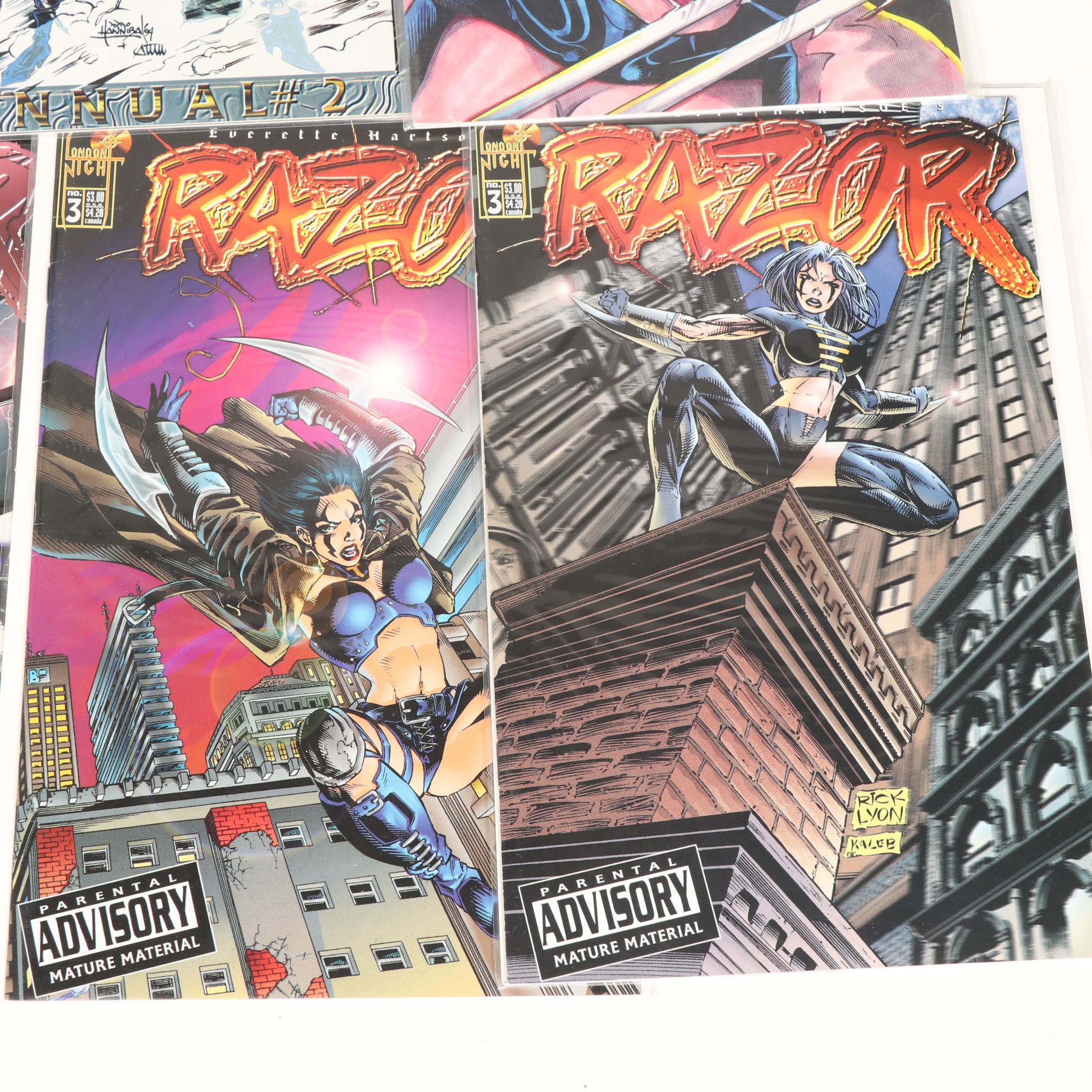 "Razor", "Poizon" and "Lethal Strike" Comic Books