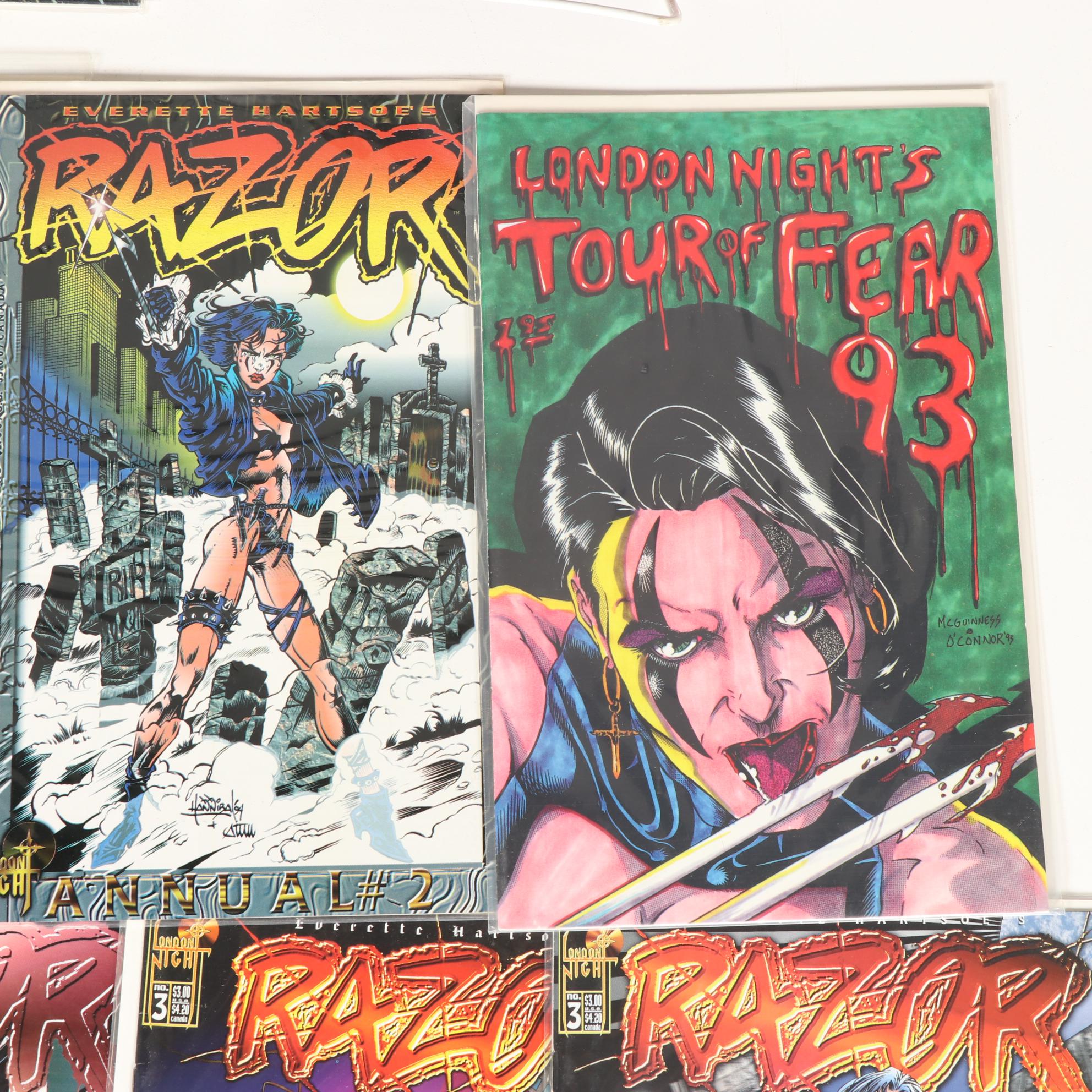 "Razor", "Poizon" and "Lethal Strike" Comic Books