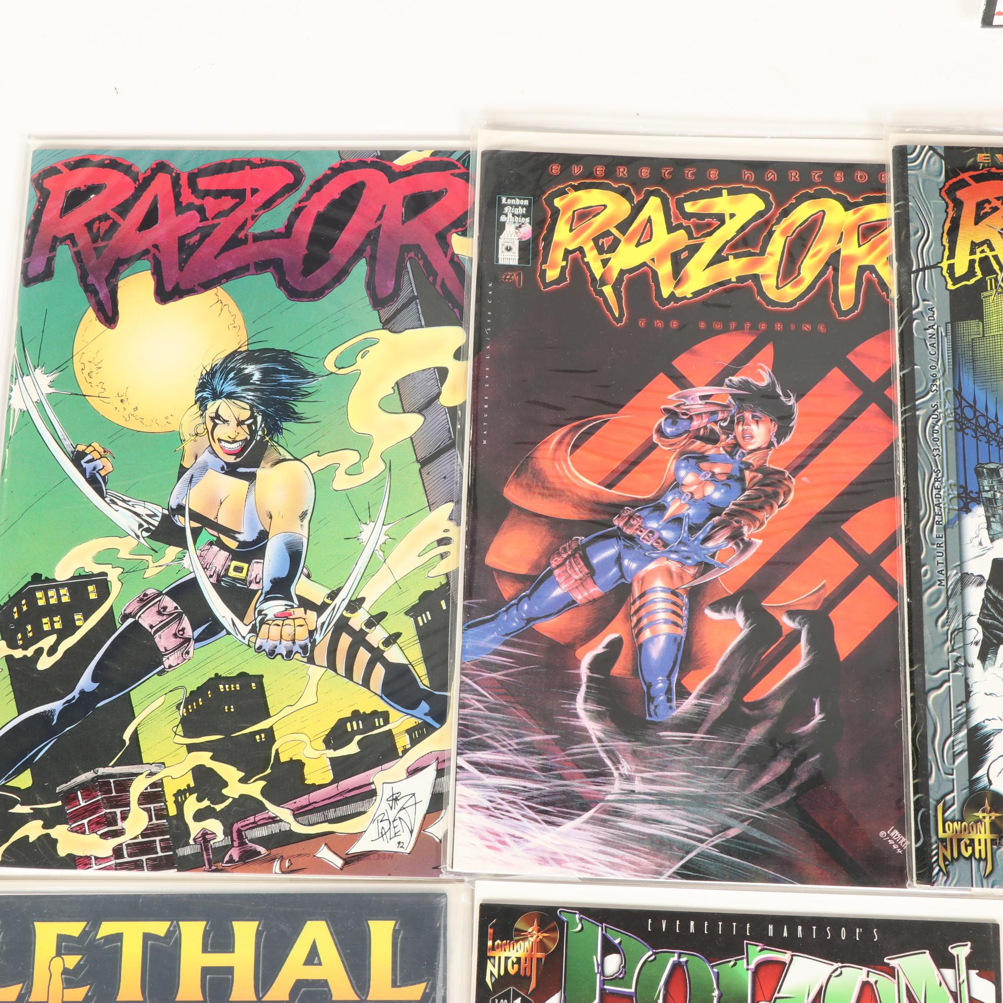 "Razor", "Poizon" and "Lethal Strike" Comic Books