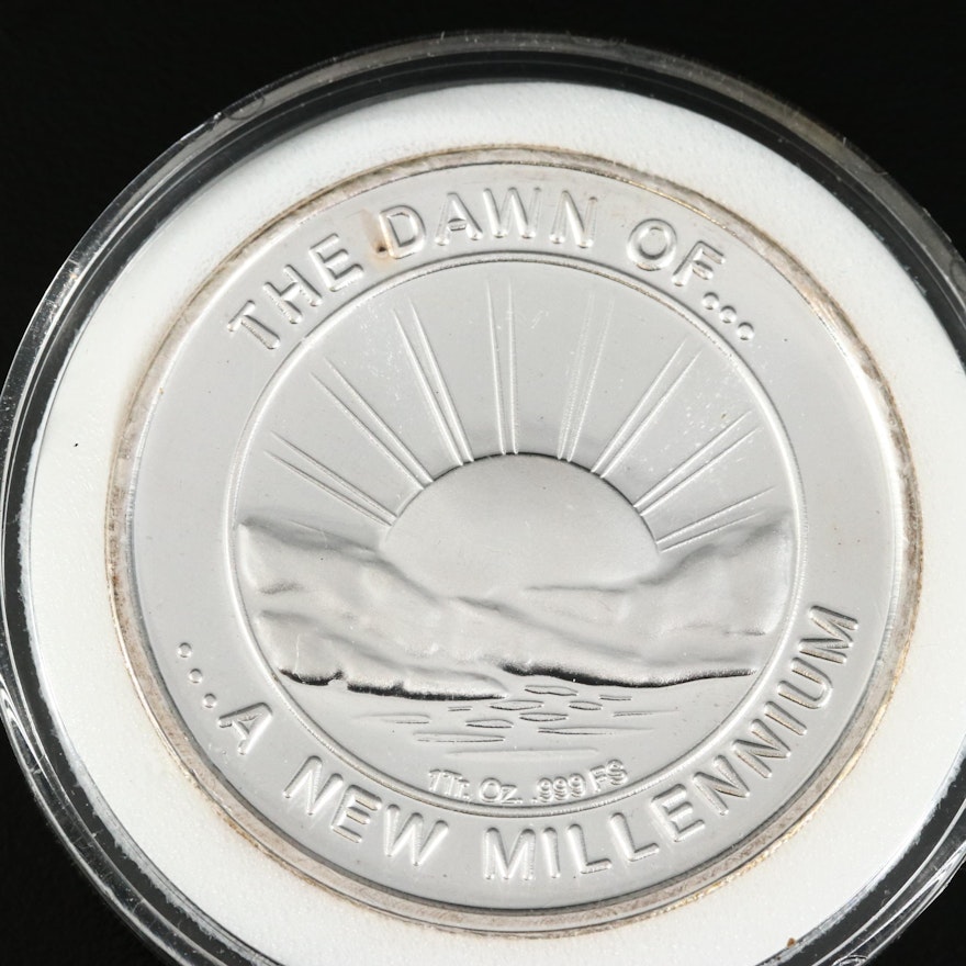 .999 Fine Silver Walking Liberty "The Dawn of a New Millennium" Round