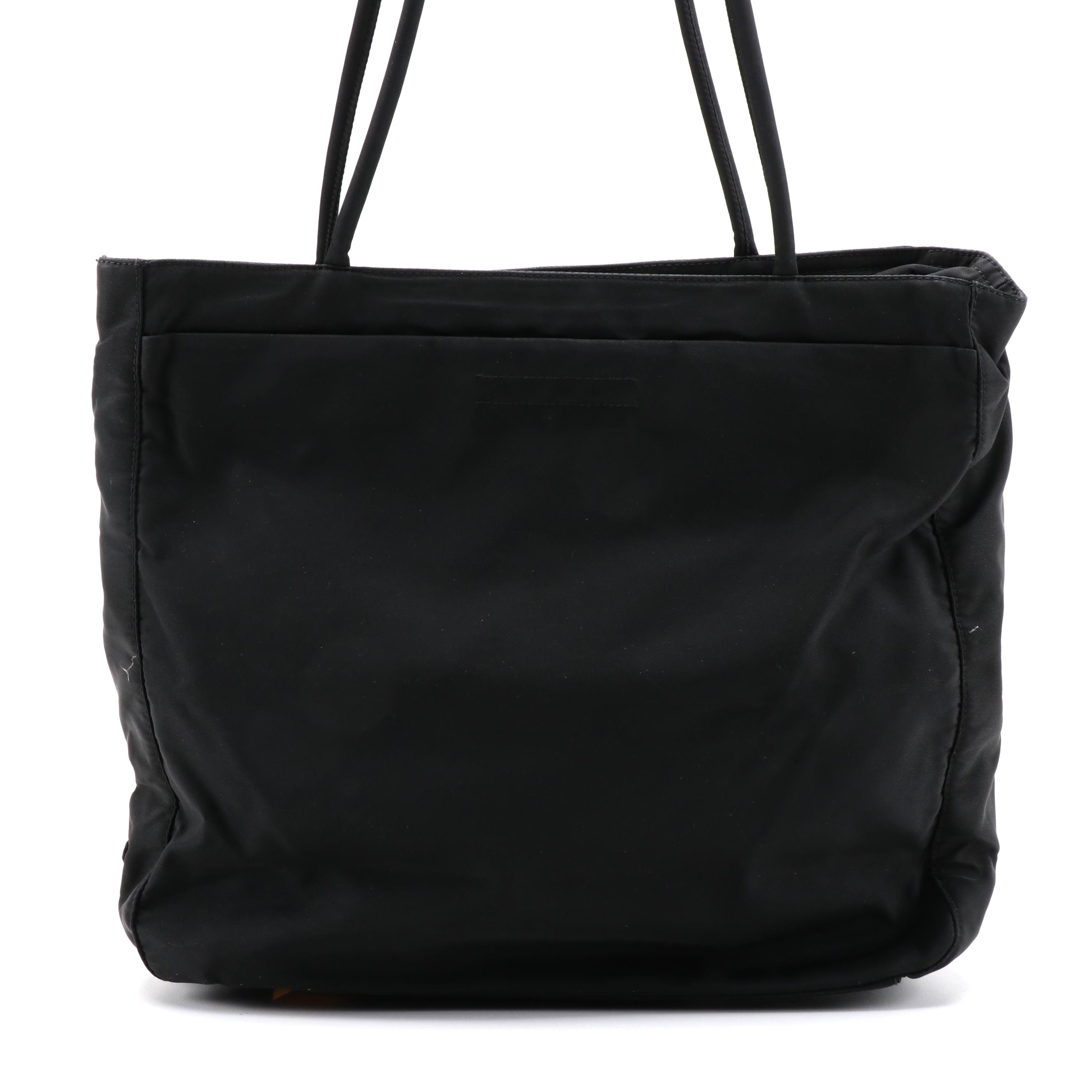 Prada Black Tessuto Nylon Tote Bag