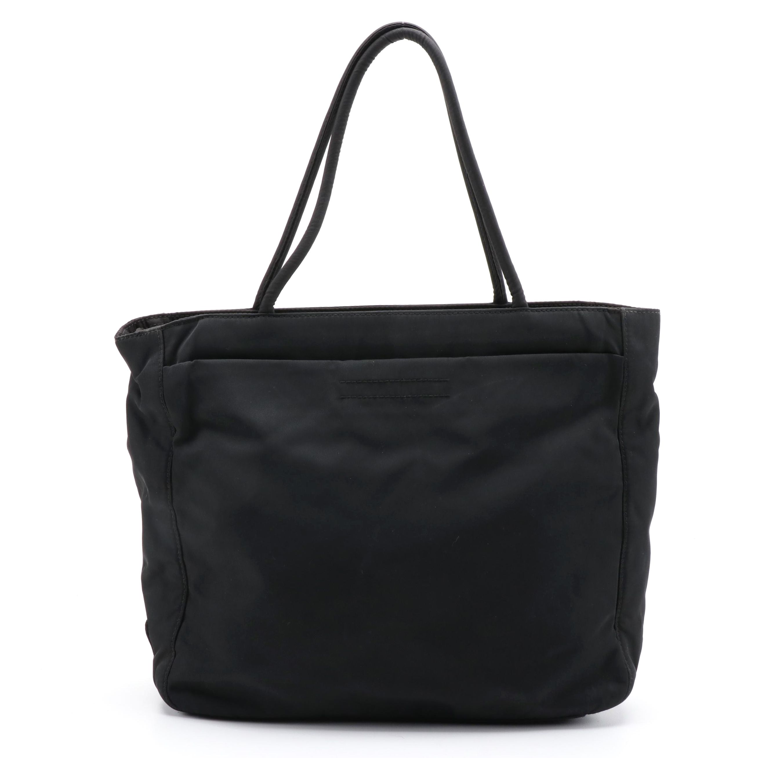 Prada Black Tessuto Nylon Mini Shopper Tote Bag