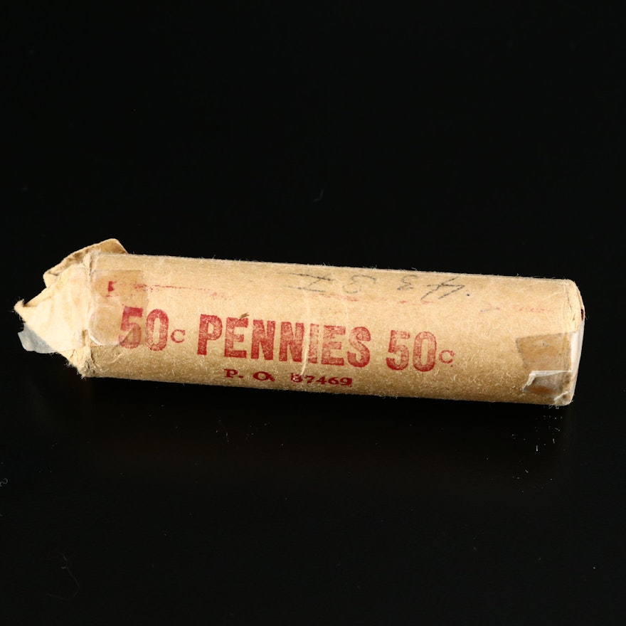 1943 Roll of World War II Era Lincoln Steel Cents