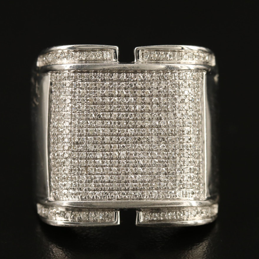 Sterling Silver 1.00 CTW Diamond Ring