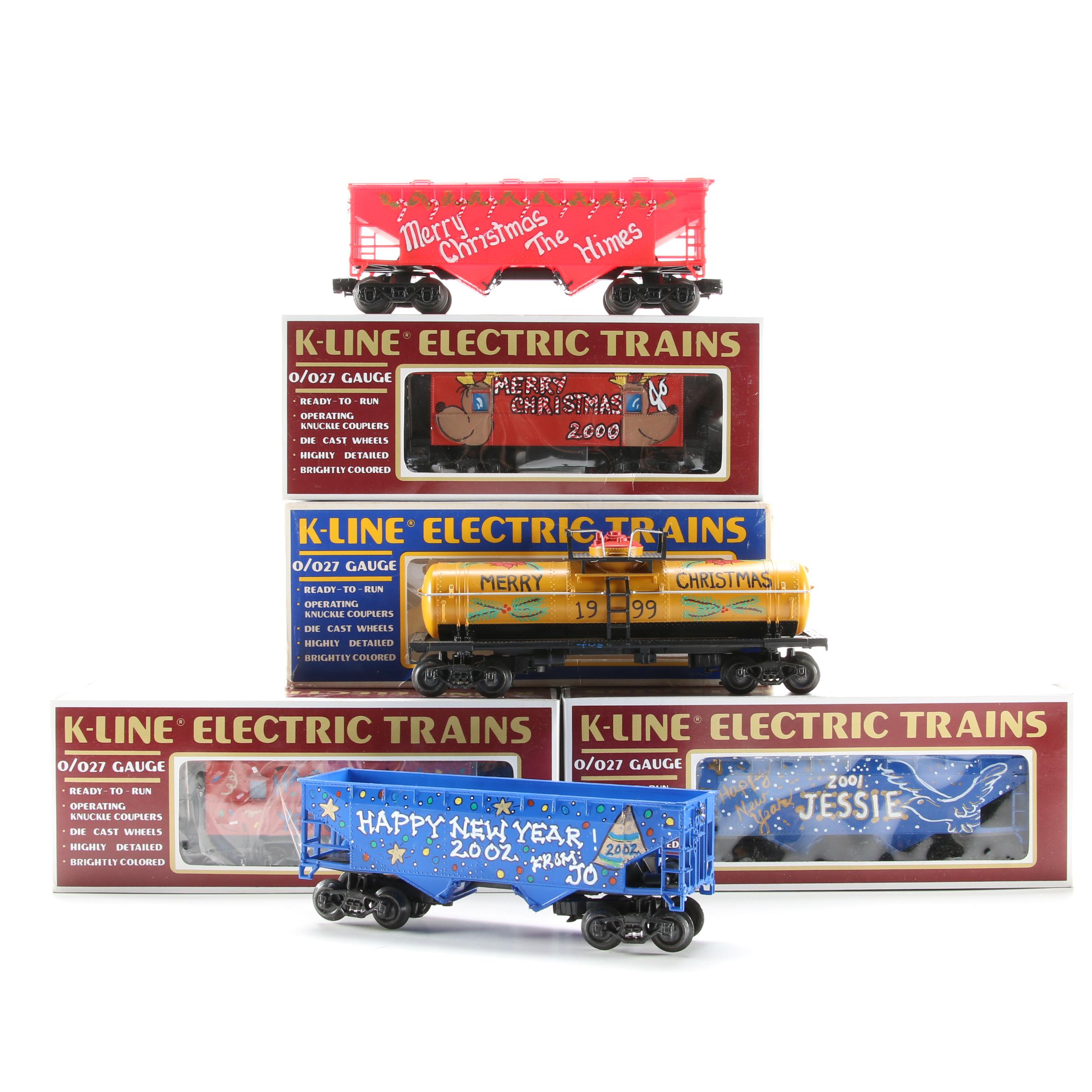 K-Line Electric Trains Freight and Caboose Cars in Original Packaging