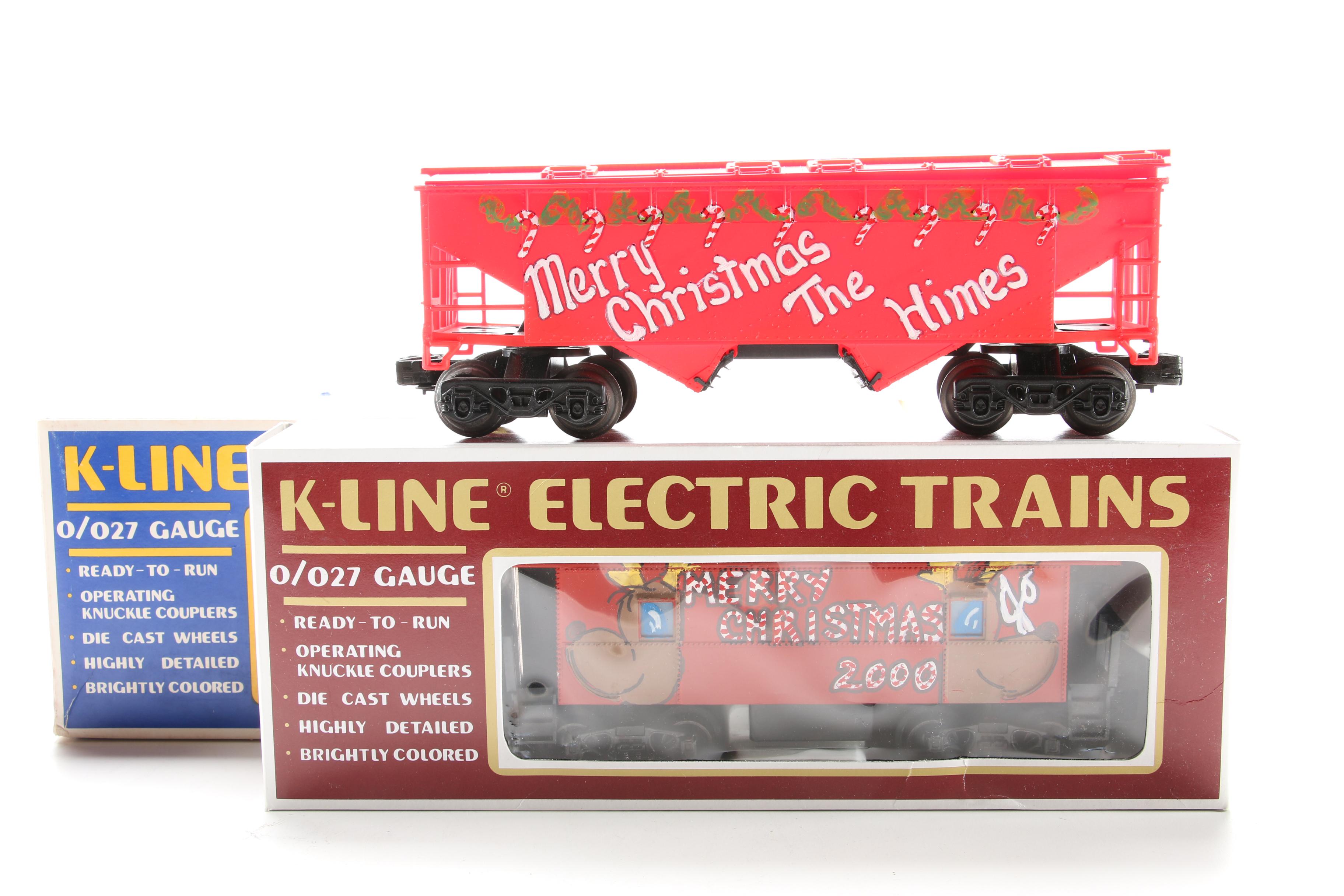 K-Line Electric Trains Freight and Caboose Cars in Original Packaging