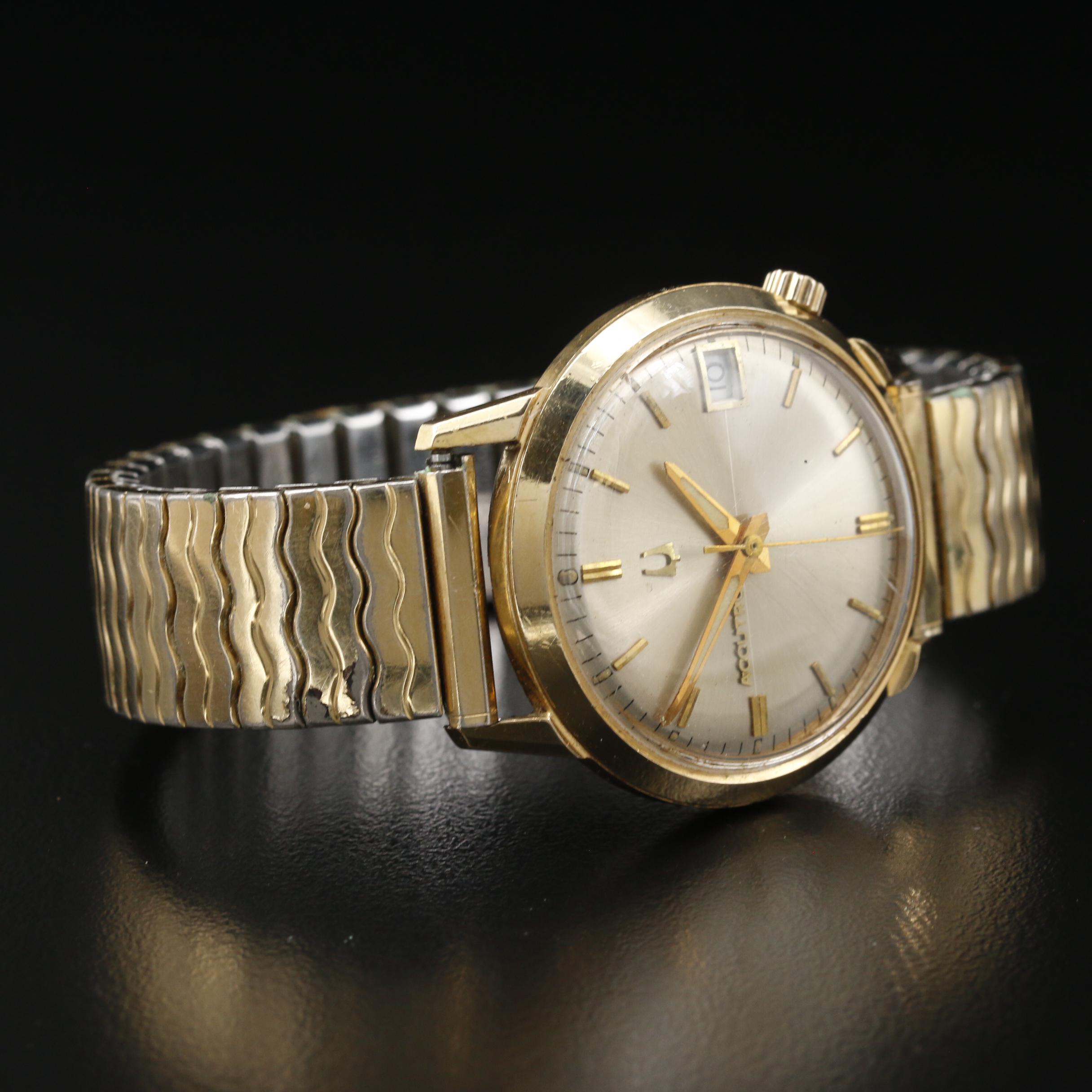 1967 Bulova Accutron Calendar "H" 14K Gold Tuning Fork Watch