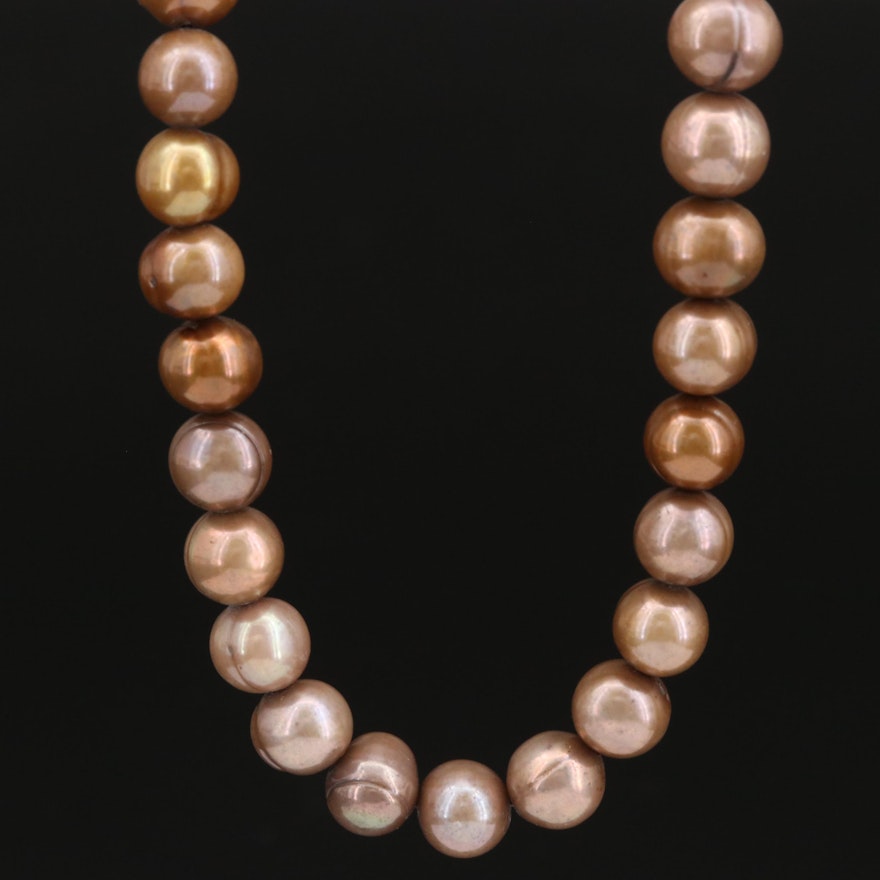 Pearl Necklace with 14K Clasp