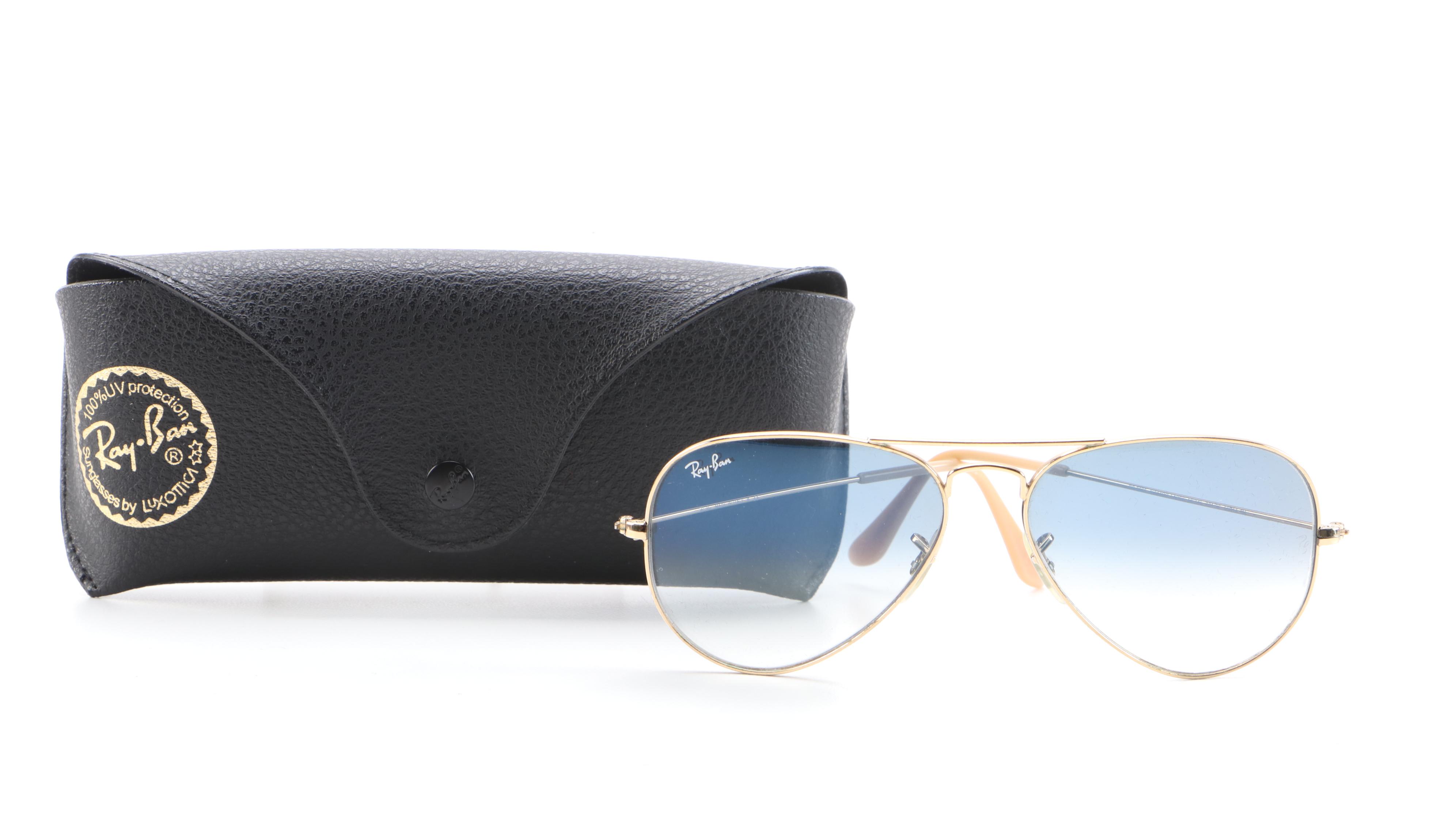 Ray-Ban RB3025 Aviator Large Metal Sunglasses with Case