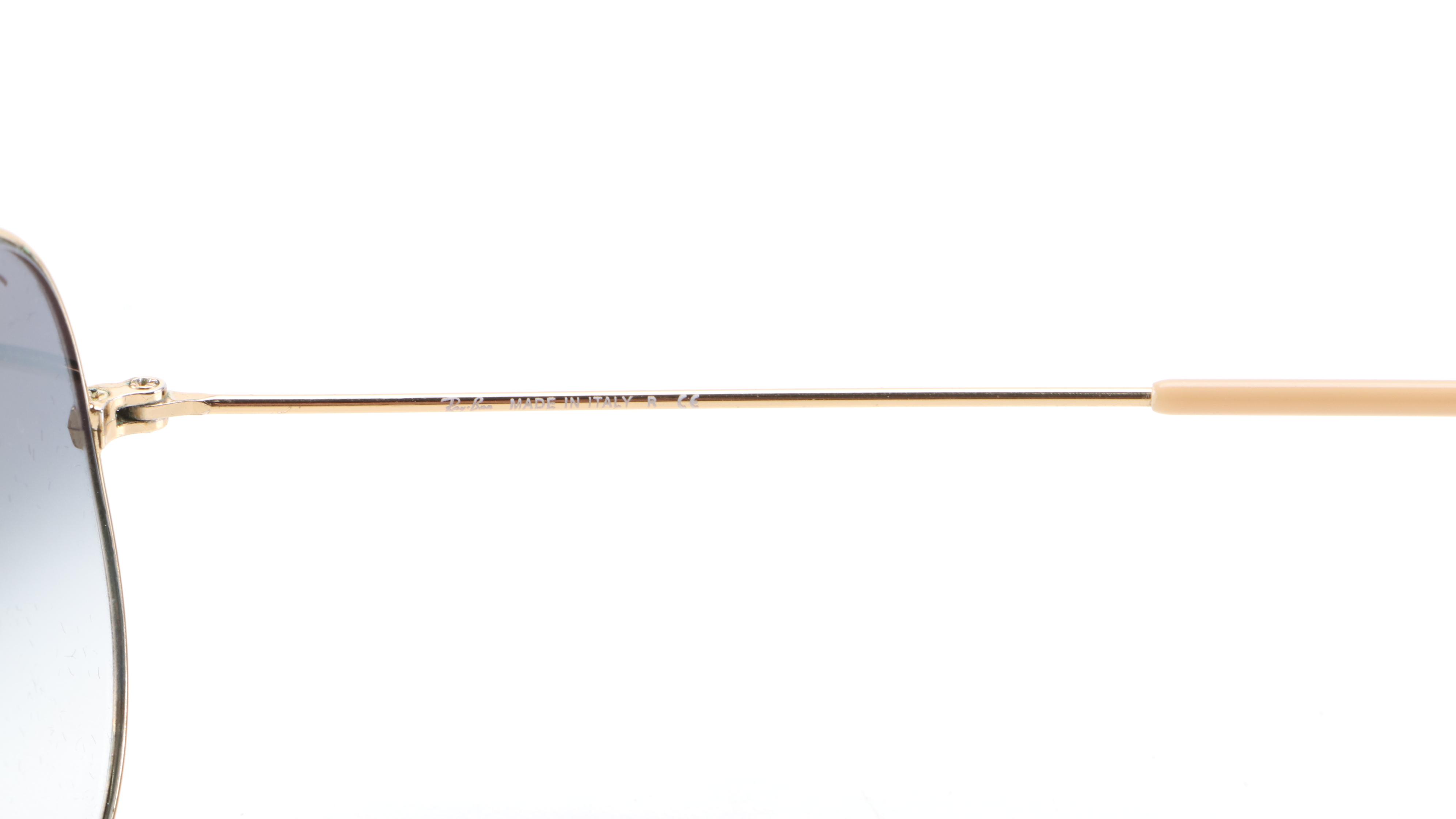 Ray-Ban RB3025 Aviator Large Metal Sunglasses with Case